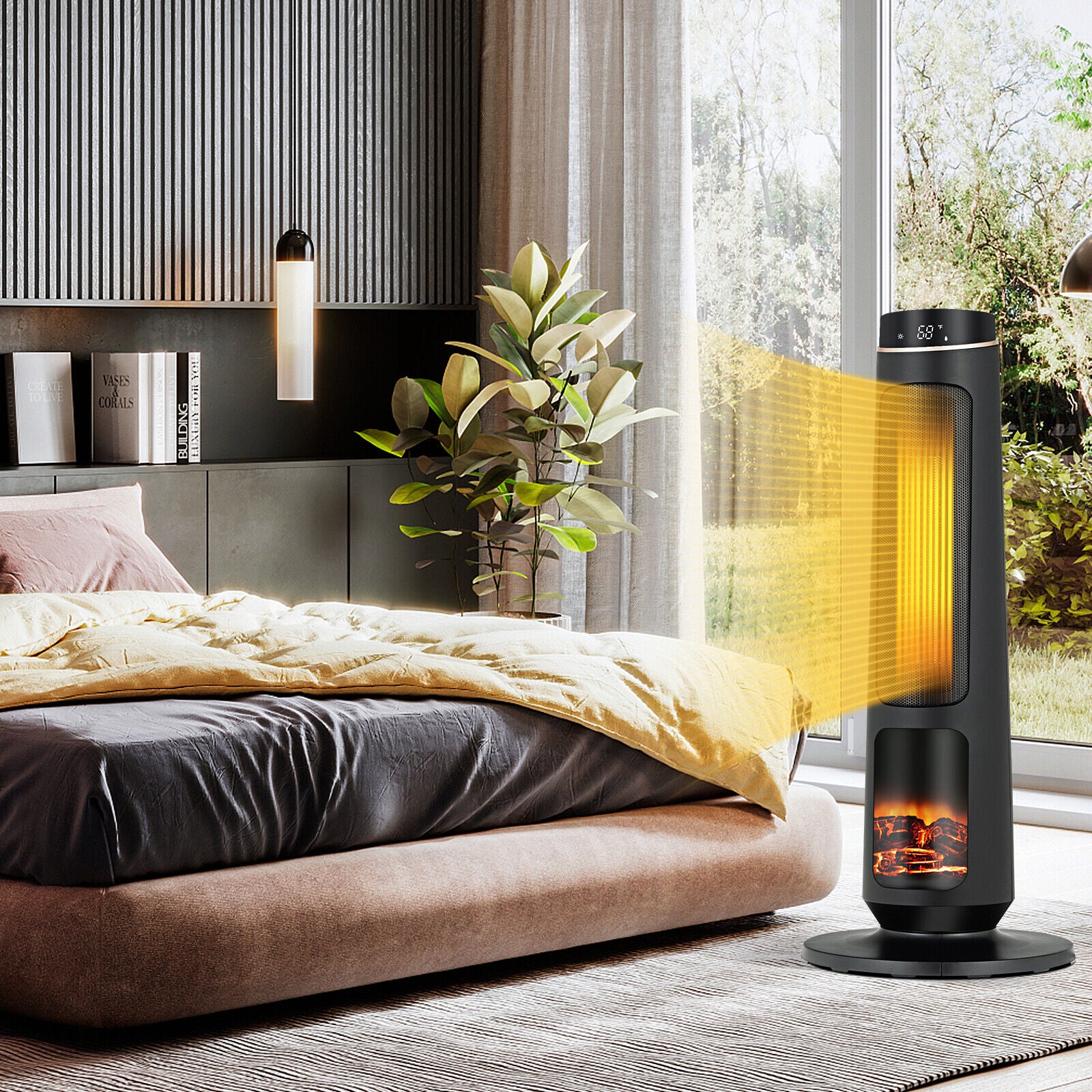 1500W PTC Fast Heating Space Heater for Indoor Use, Black Space Heaters at Gallery Canada