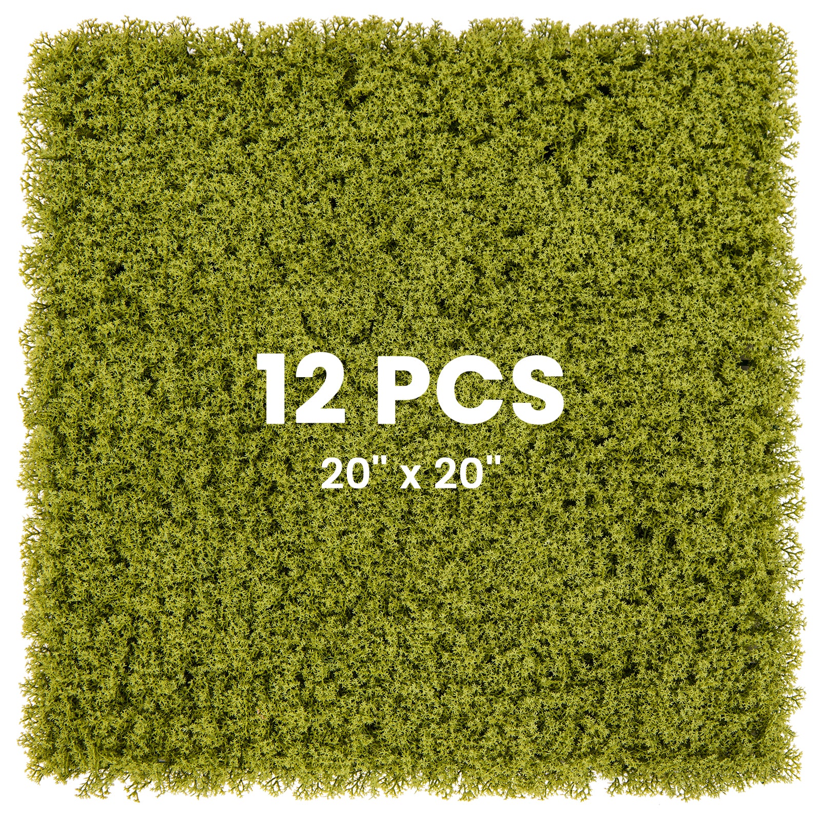12 Pieces 20 x 20 inches Artificial Grass Wall Panels for Garden Yard Balcony, Light Green Faux Plants at Gallery Canada