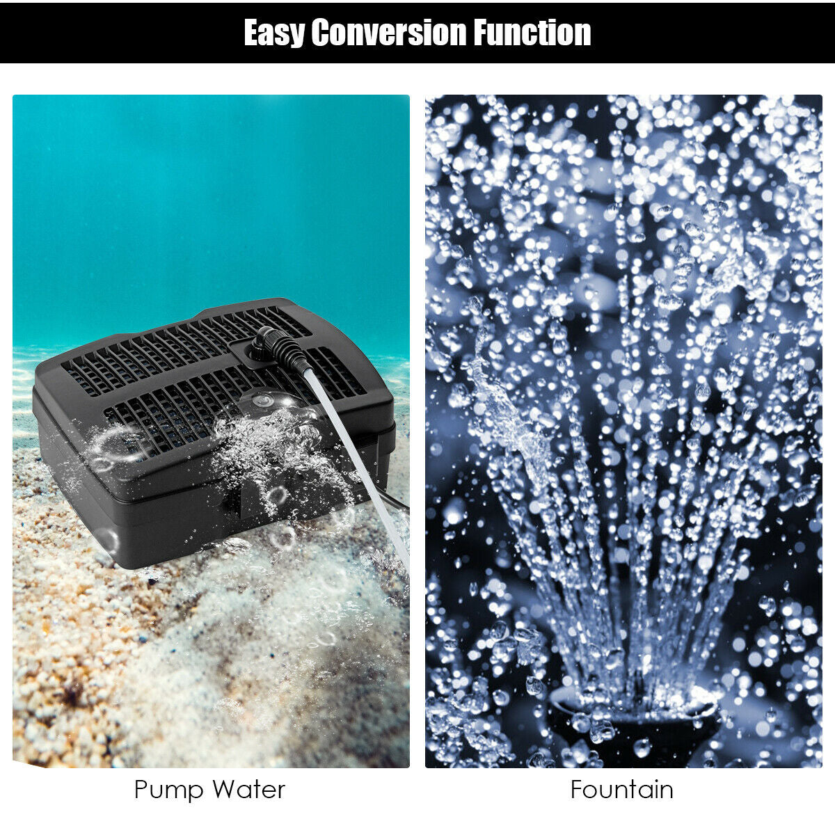 All-in-One 660 GPH Pond Filter Pump with Sterilizer and Fountain Jet, Black Watering & Irrigation at Gallery Canada