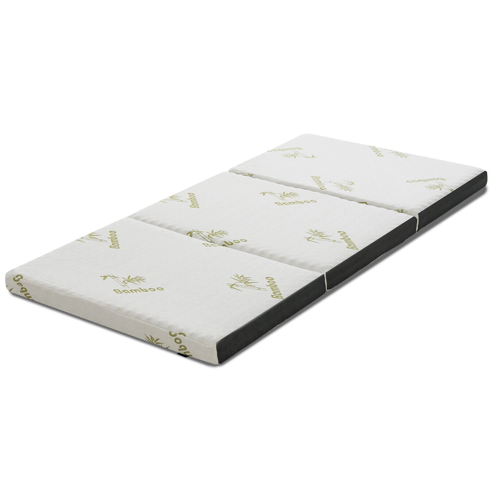 Queen 3 Inch Tri-fold Memory Foam Floor Mattress Topper Portable with Carrying Bag-S, White Mattresses at Gallery Canada