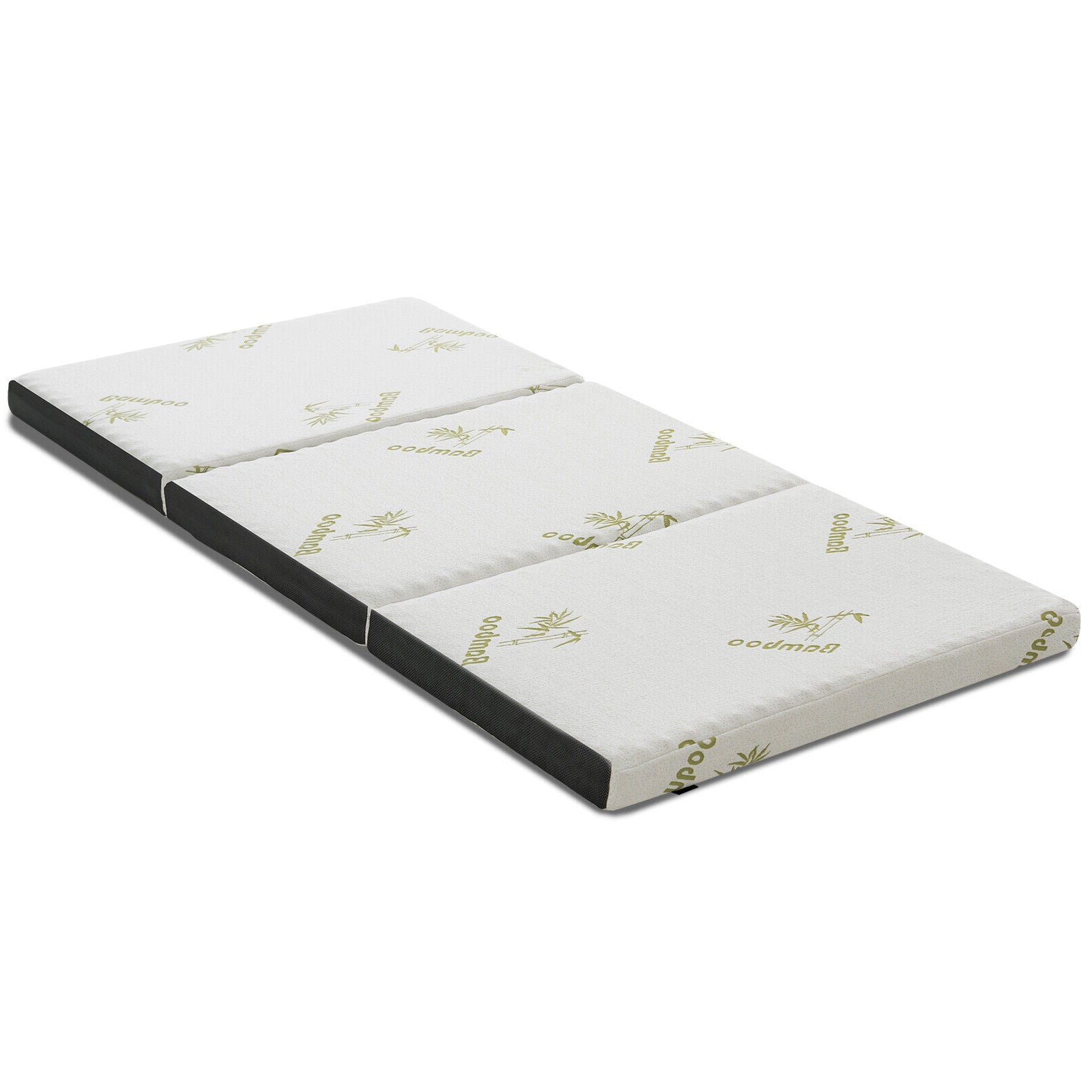 Queen 3 Inch Tri-fold Memory Foam Floor Mattress Topper Portable with Carrying Bag-S, White Mattresses at Gallery Canada