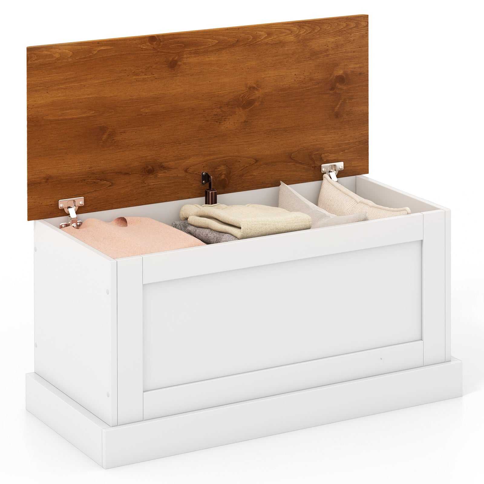 Large Storage Chest with Safety Metal Hinge, White Shoe Racks & Storage Benches at Gallery Canada