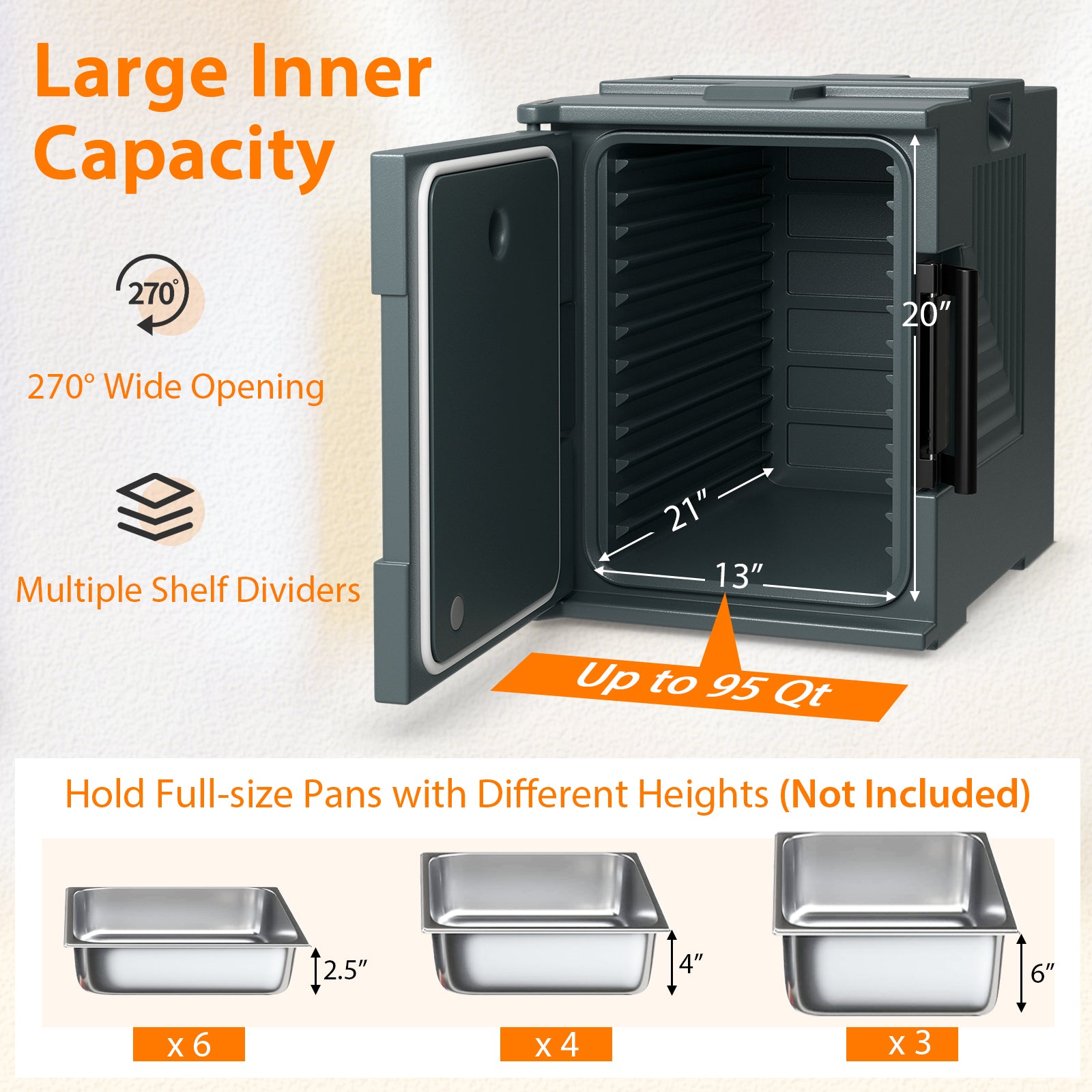 End Loading Insulated Food Pan Carrier Hot and Cold Kitchen Appliances at Gallery Canada