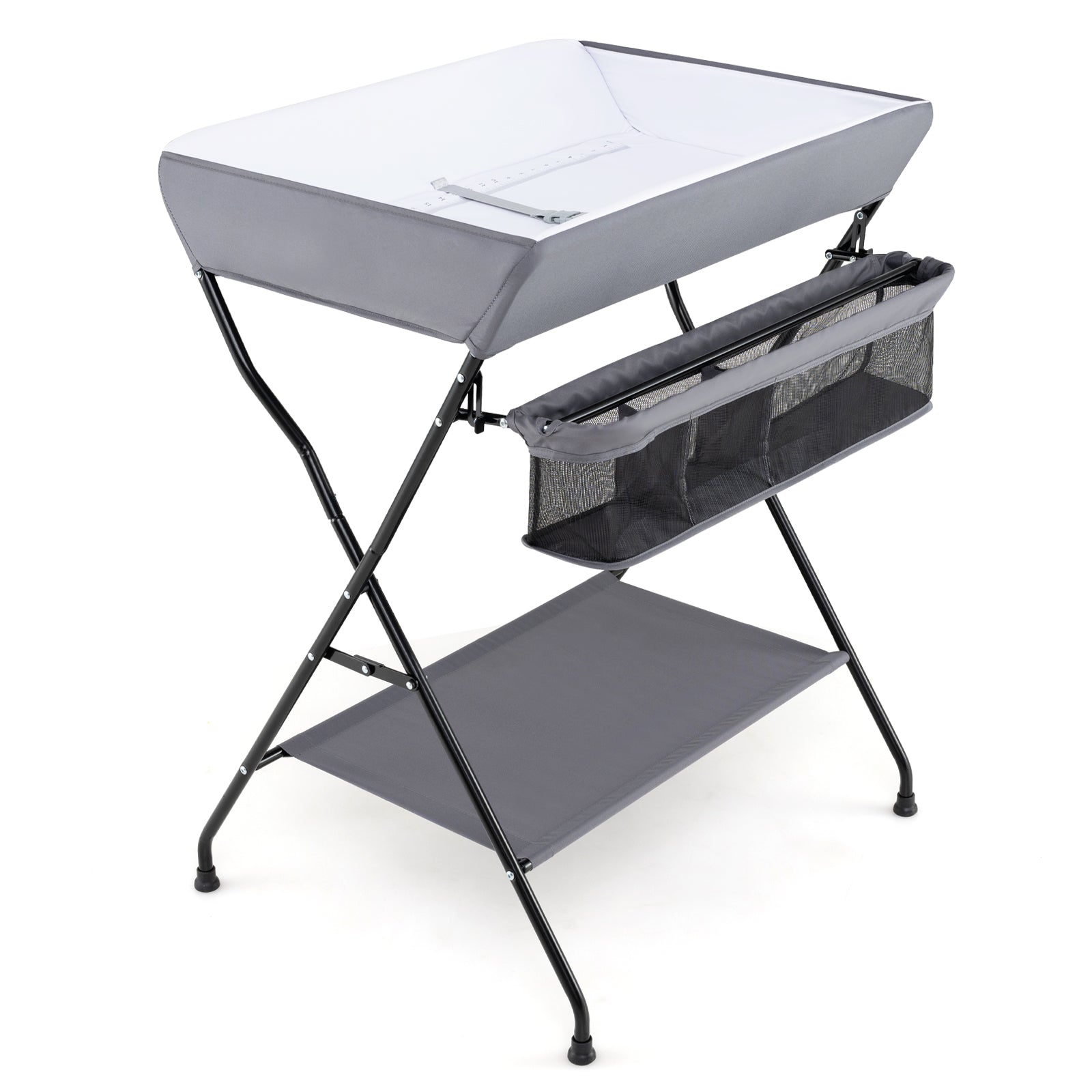 Baby Storage Folding Diaper Changing Table, Gray Changing Tables at Gallery Canada