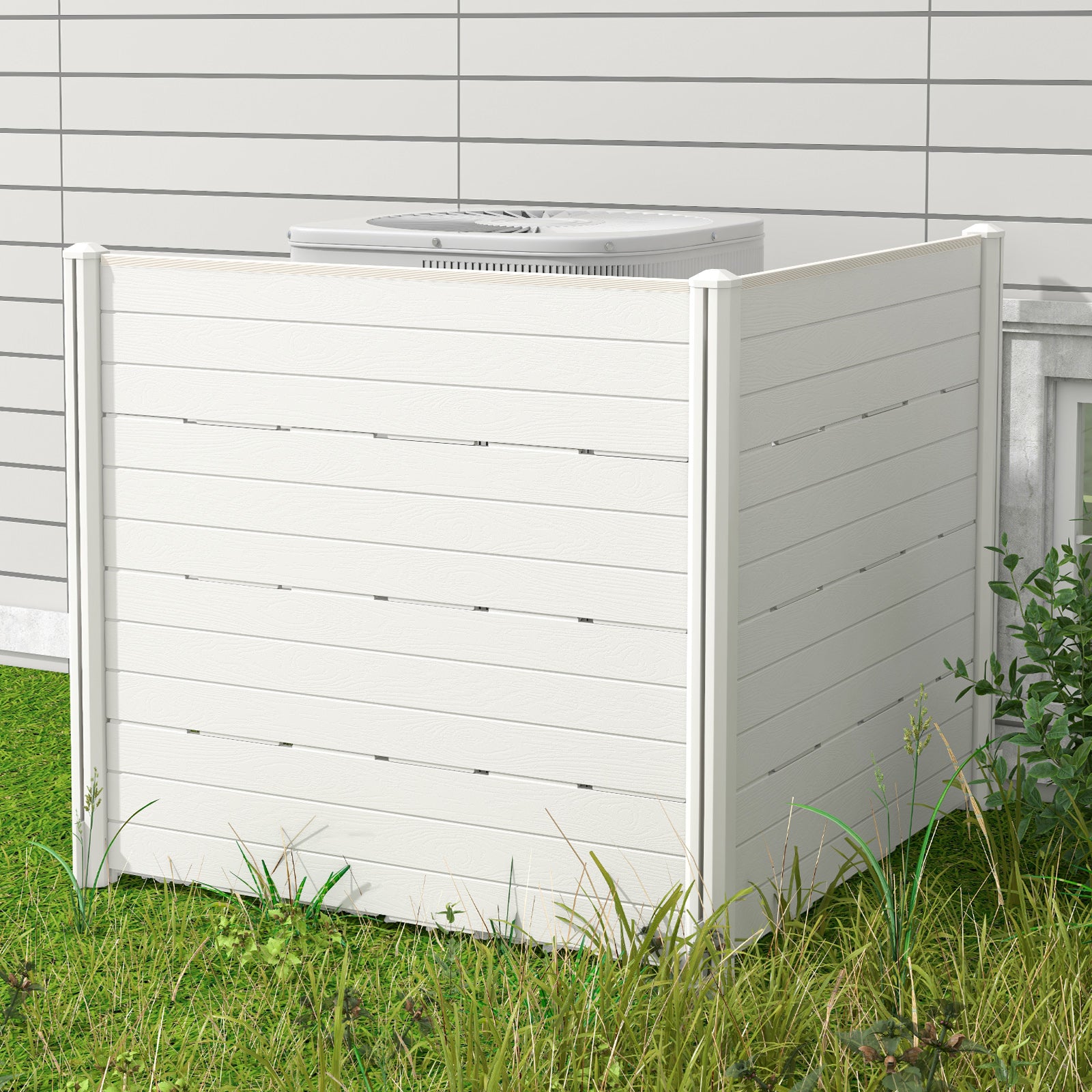 Outdoor Privacy Fence Screen with 5 Ground Stakes for Garden Yard Patio, White Room Dividers at Gallery Canada