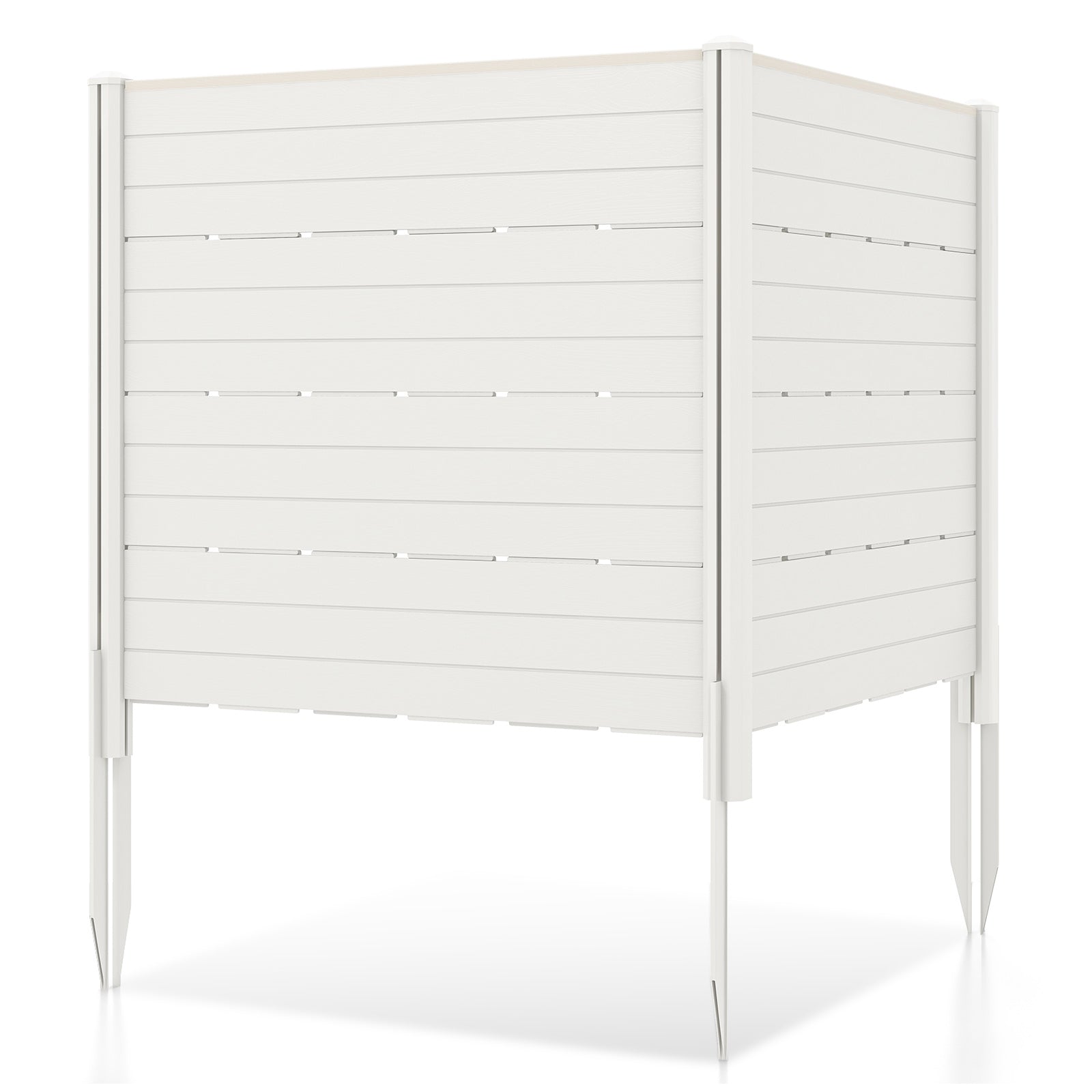 Outdoor Privacy Fence Screen with 5 Ground Stakes for Garden Yard Patio, White Room Dividers at Gallery Canada