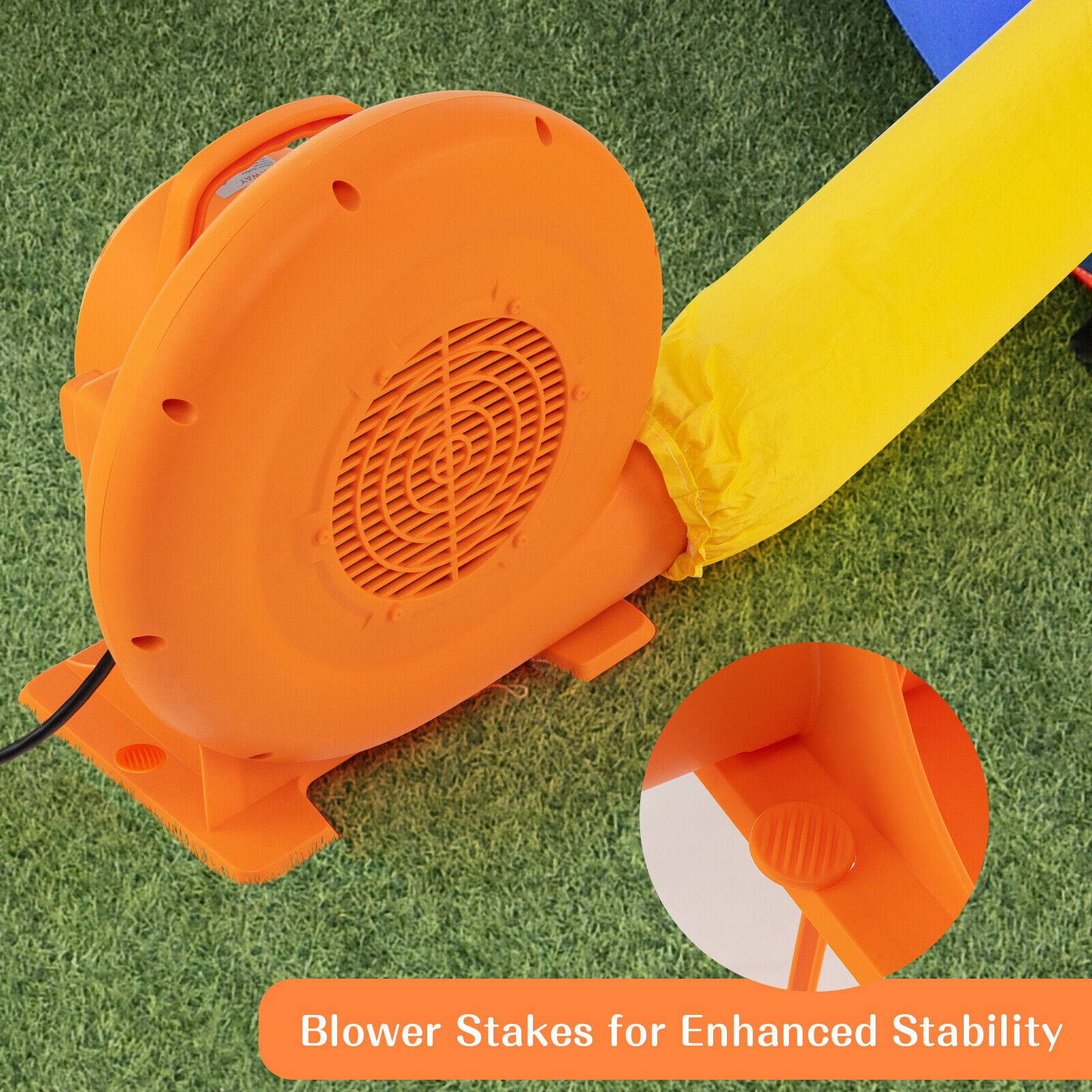 680W Air Blower (1.0HP) for Inflatables with 25 feet Wire and GFCI Plug, Orange Air Blowers at Gallery Canada