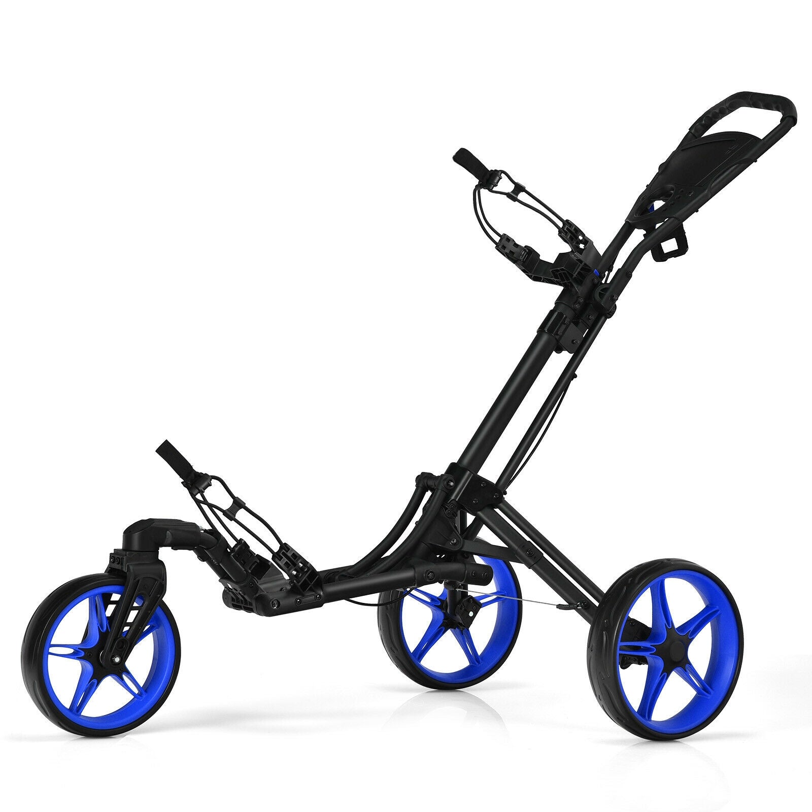 Folding Golf Push Cart with Scoreboard Adjustable Handle Swivel Wheel, Blue Golf at Gallery Canada