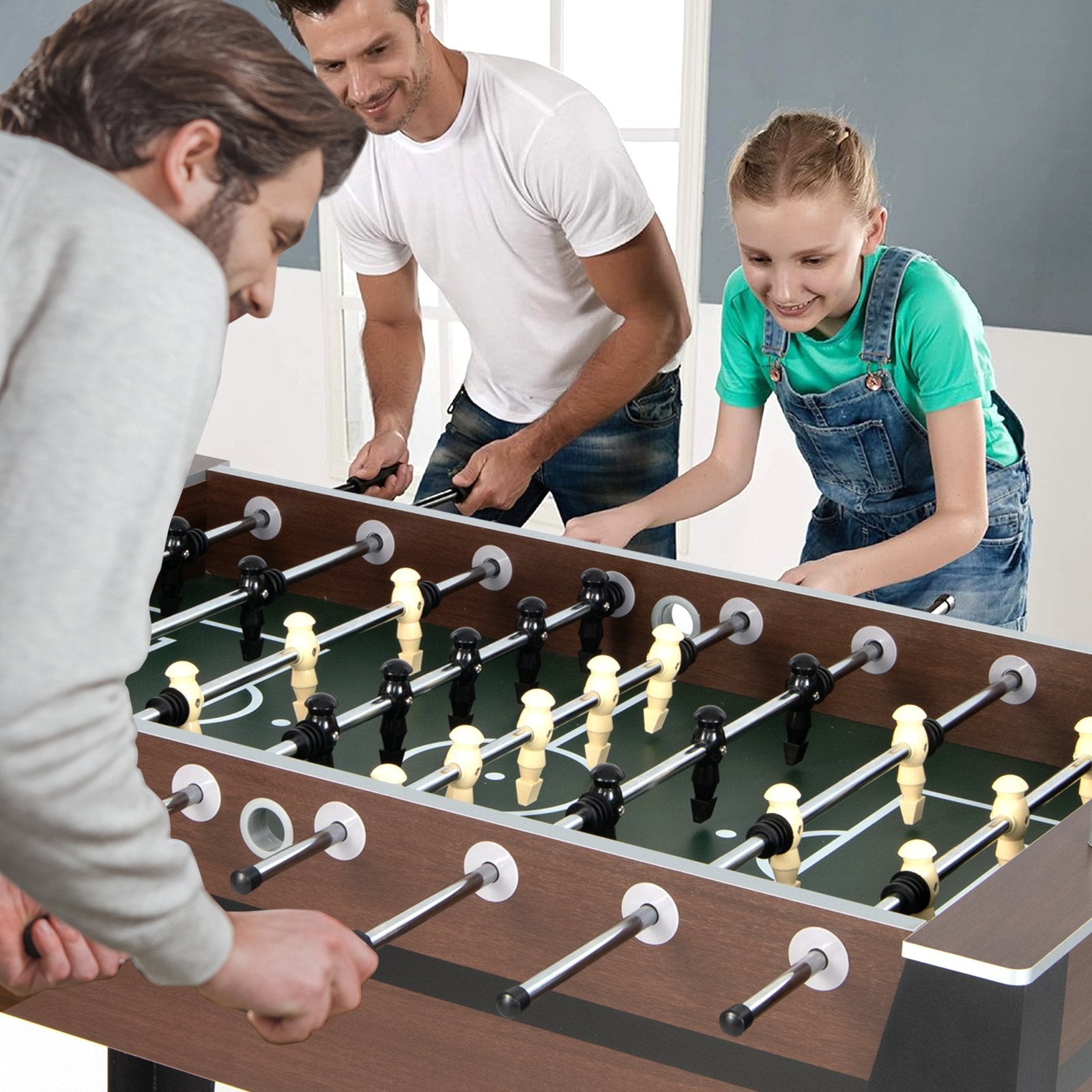 54 Inch Indoor Competition Game Soccer Table, Black Game Room at Gallery Canada
