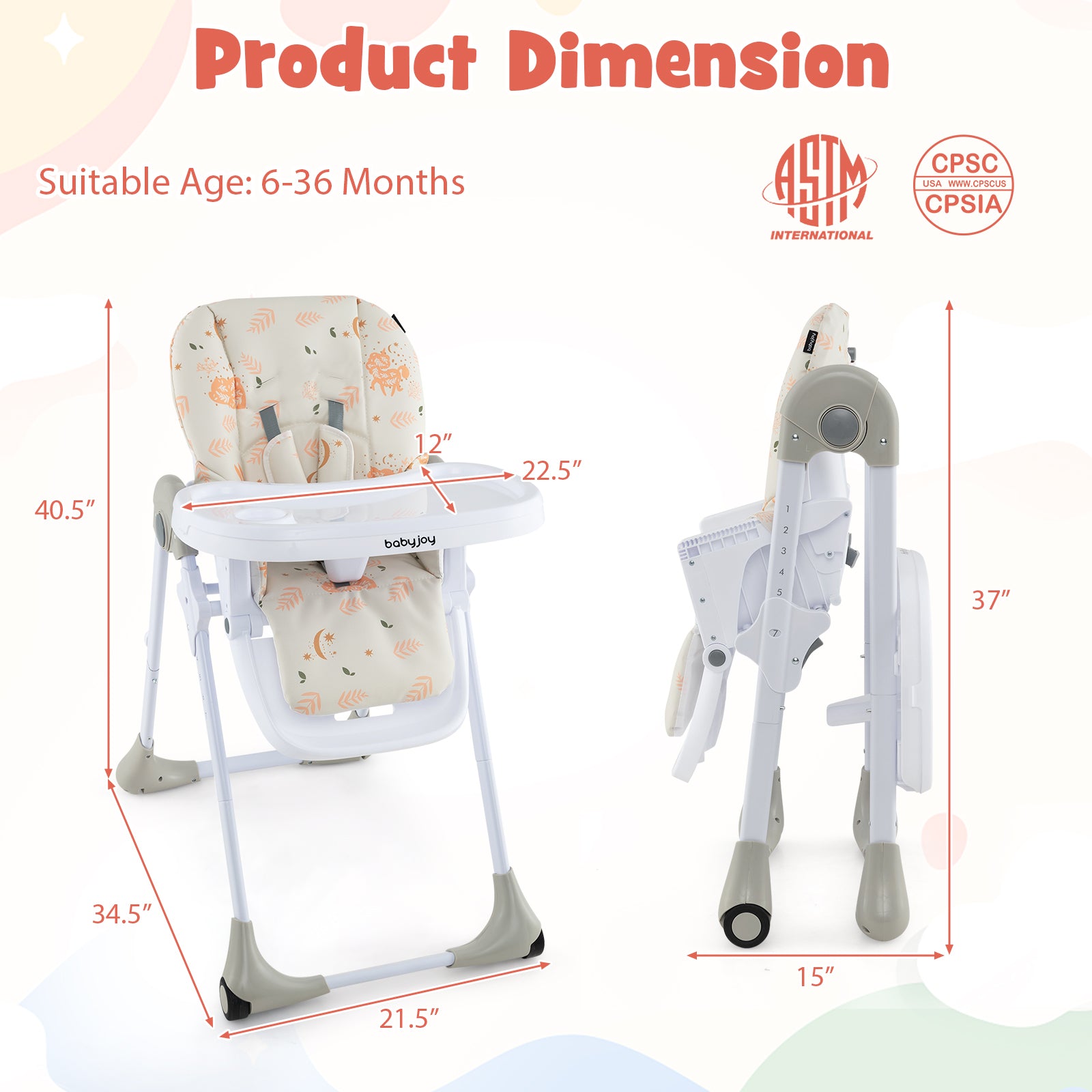 3-In-1 Convertible Baby High Chair with Adjustable Height for Toddlers, White High Chairs at Gallery Canada