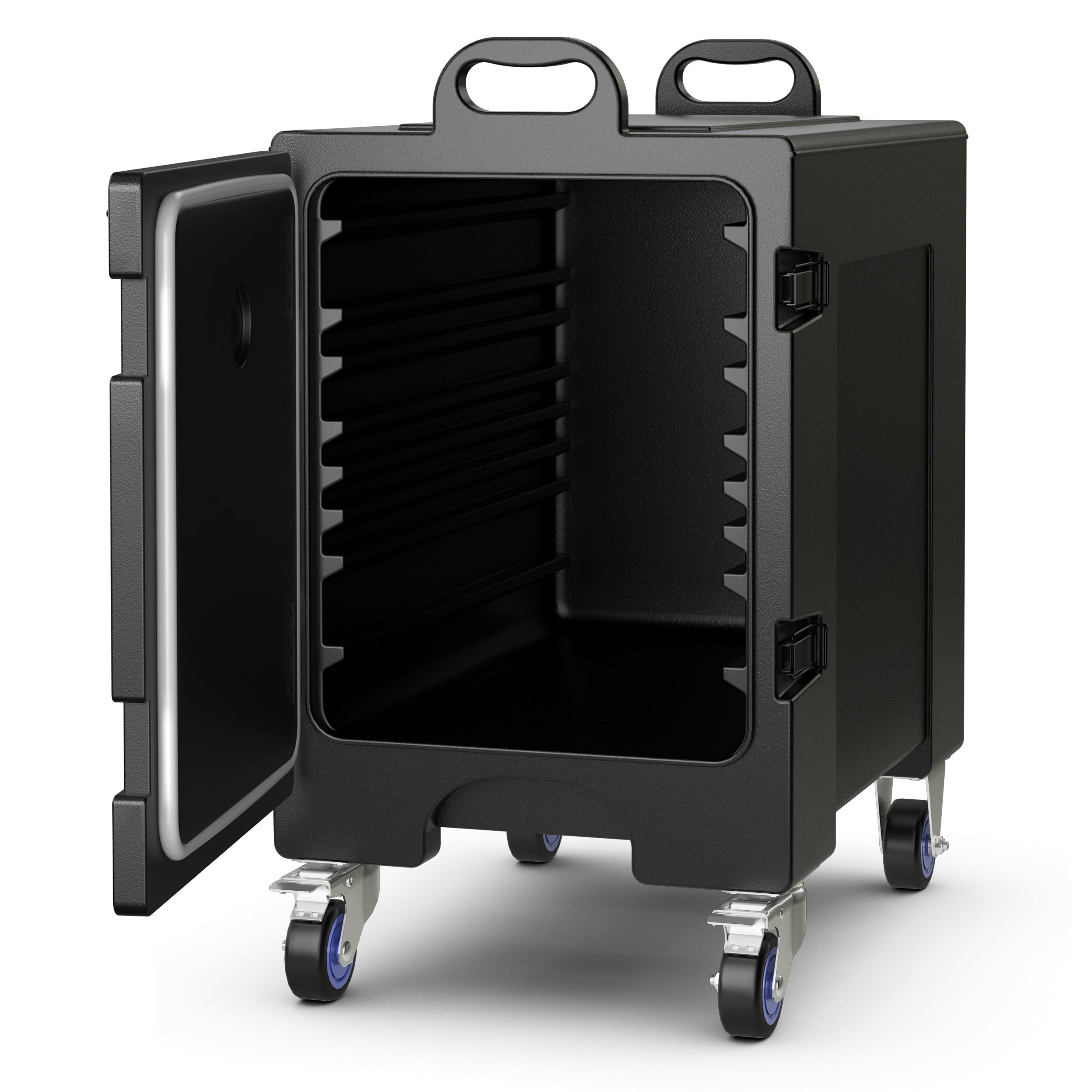 81 Quart Capacity End-loading Insulated Food Pan Carrier with Wheels, Black Food Warmers & Burners Black at Gallery Canada