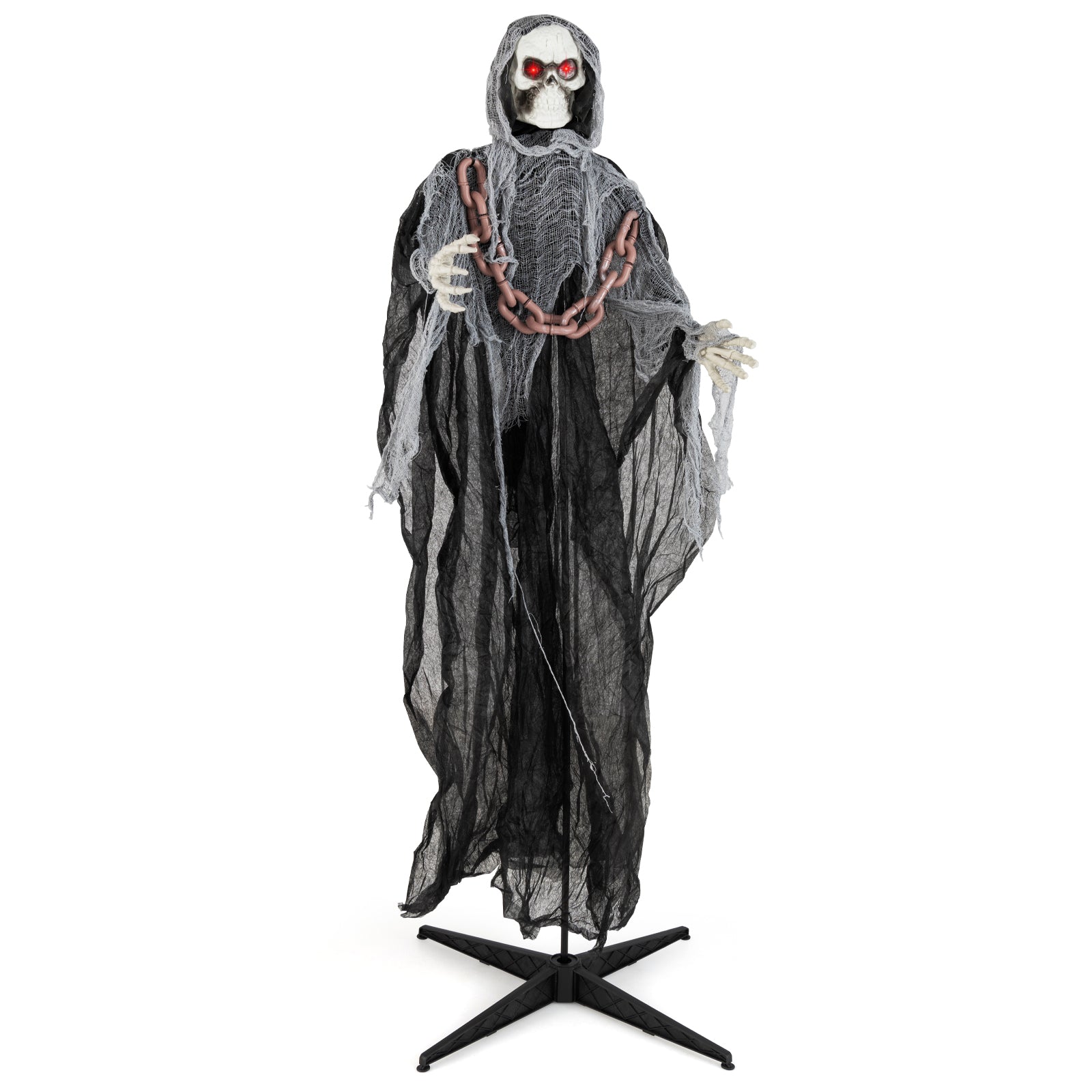 6.4 ft Halloween Standing Grim Reaper with Lighted Eyes Automatic Arm Movement and Terrifying Sounds Halloween at Gallery Canada