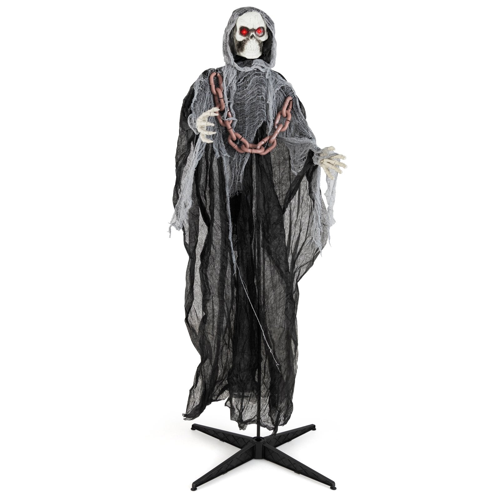 6.4 ft Halloween Standing Grim Reaper with Lighted Eyes Automatic Arm Movement and Terrifying Sounds Halloween As Picture Shows at Gallery Canada