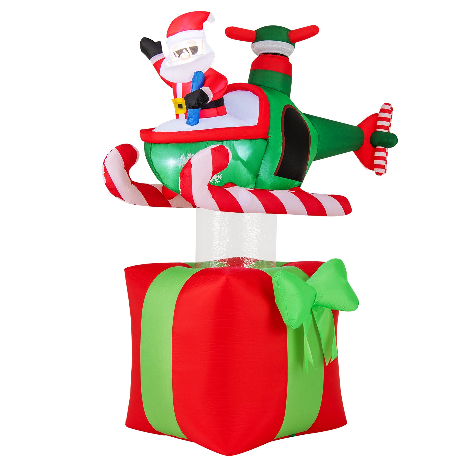 6 Feet Christmas Inflatables Blowup Santa Flying Airplane with with 3 LED Lights and Built-In Blower Christmas Decor & Accessories Options  at Gallery Canada