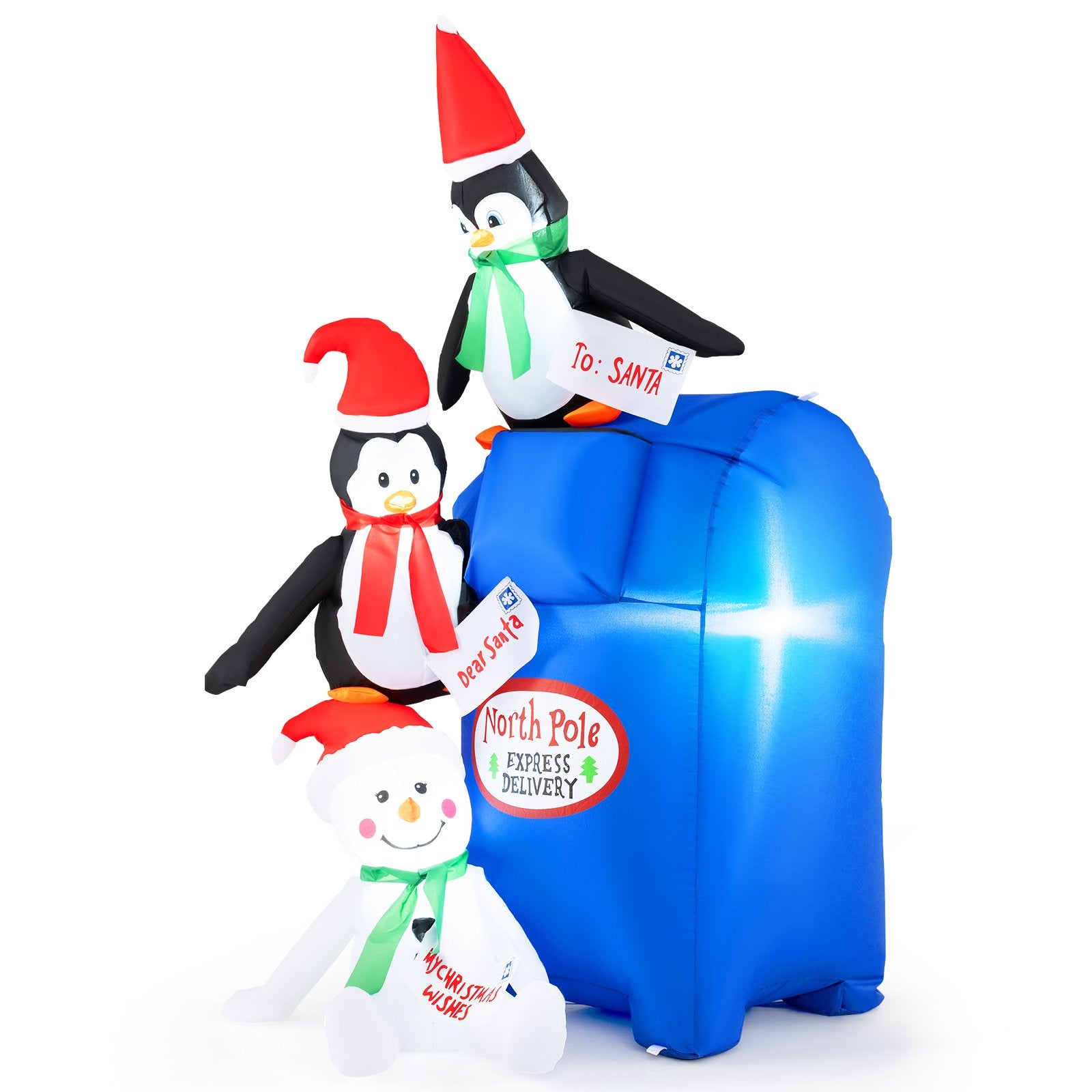6 Feet Lighted Christmas Inflatable Penguins and Snowman with Built-in LED Lights, Multicolor Christmas Inflatables at Gallery Canada