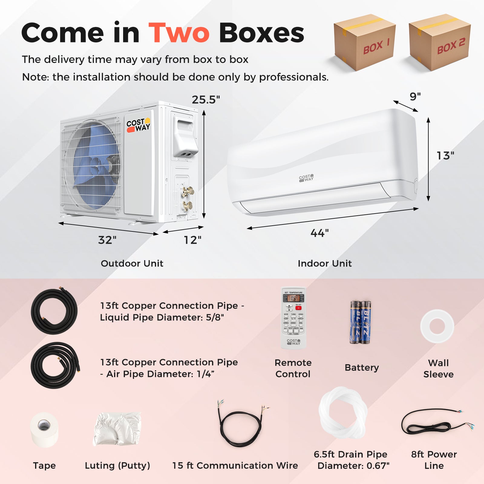 Blast 24000 BTU 18.5 SEER2 208-230V Ductless Mini Split Air Conditioner and Heater, White Mini Split Air Conditioners at Gallery Canada