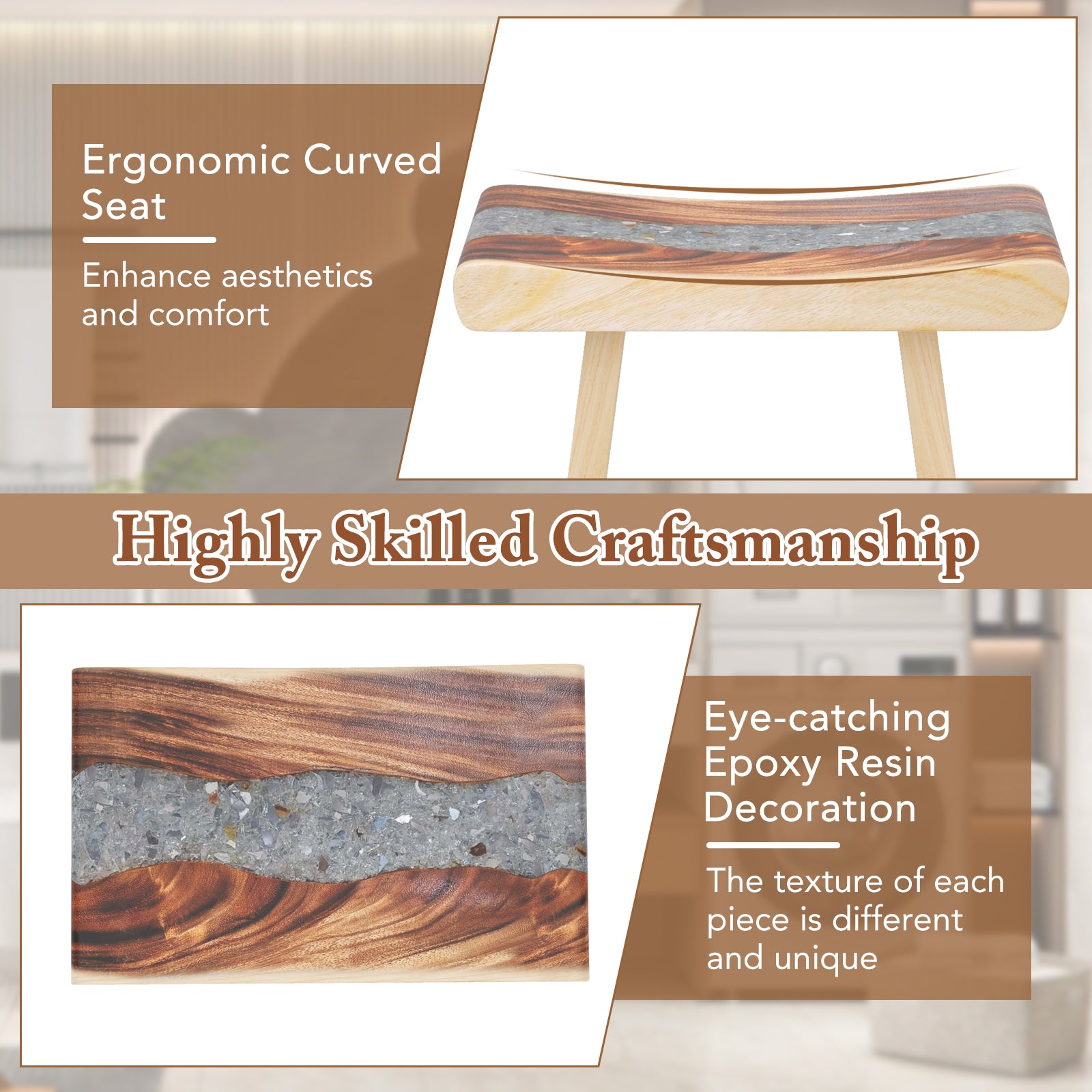 Fully Assembled Shower Stool with Epoxy Finish and Curved Seat Bath Safety at Gallery Canada