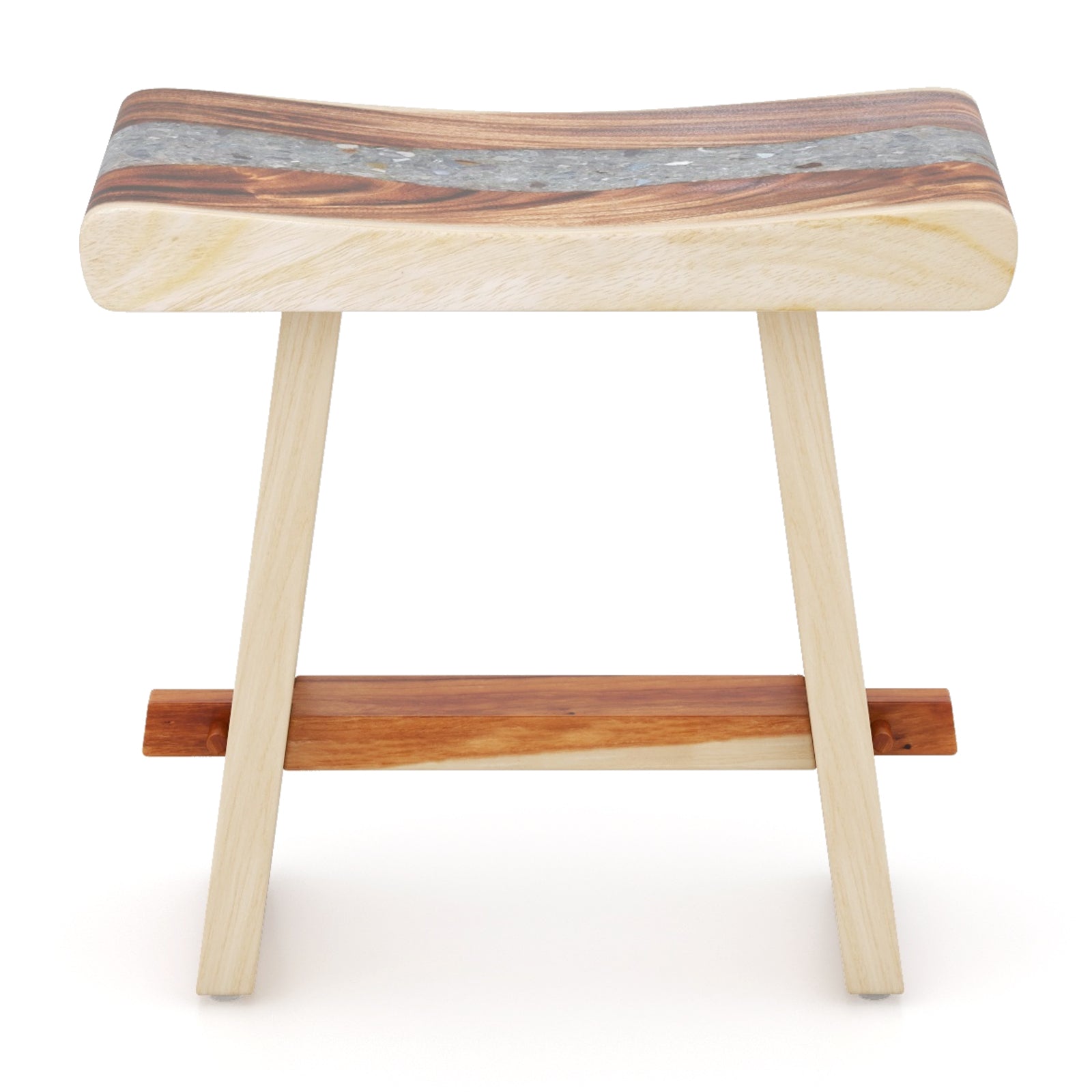 Fully Assembled Shower Stool with Epoxy Finish and Curved Seat Bath Safety at Gallery Canada