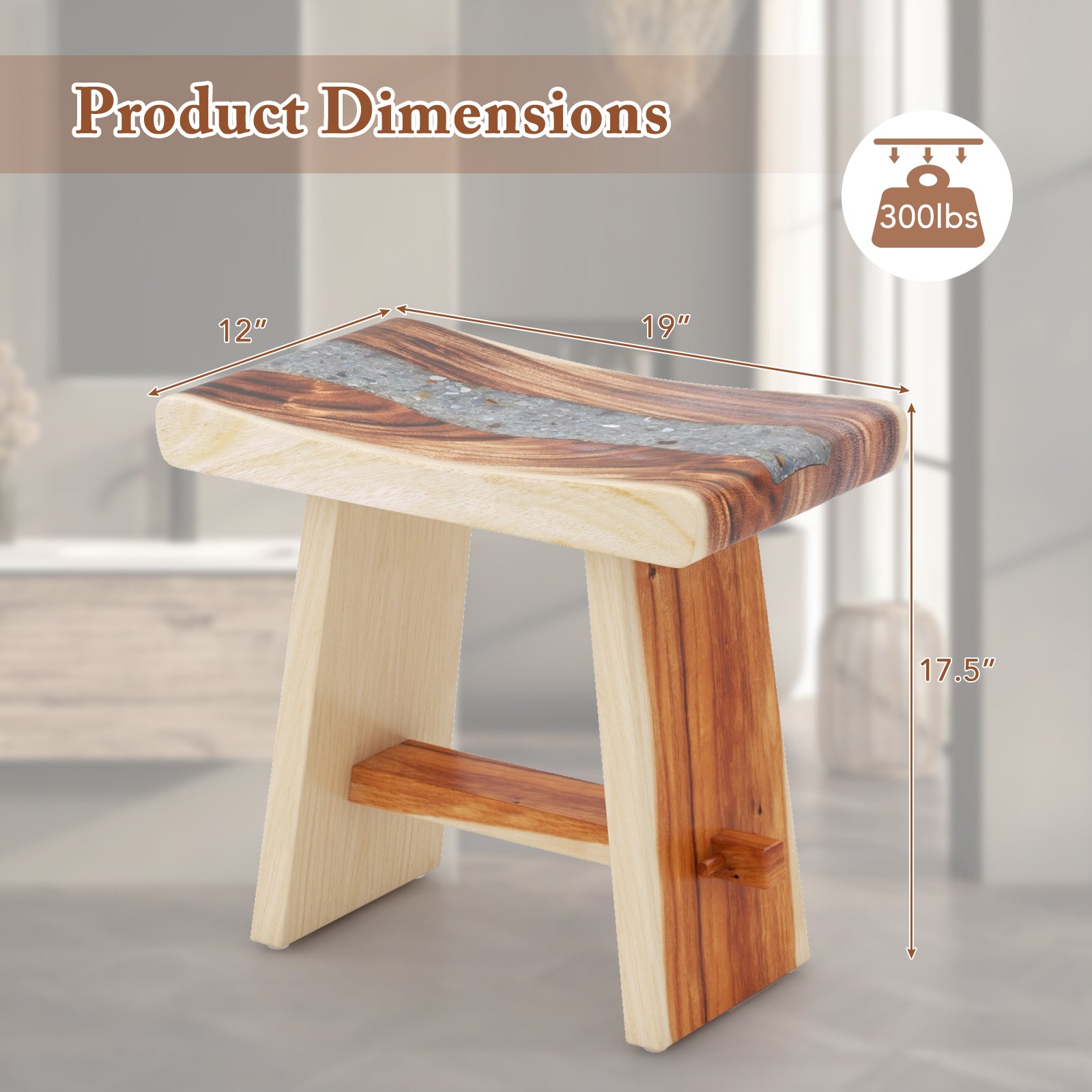 Fully Assembled Shower Stool with Epoxy Finish and Curved Seat Bath Safety at Gallery Canada
