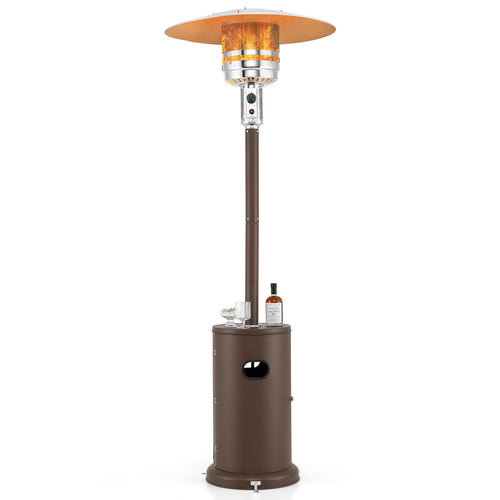 50000 BTU Propane Patio Heater with Round Table Design, Brown