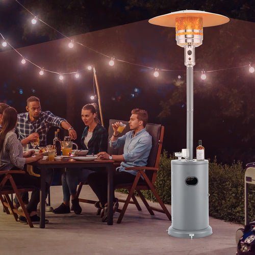 50000 BTU Propane Patio Heater with Round Table Design, Gray