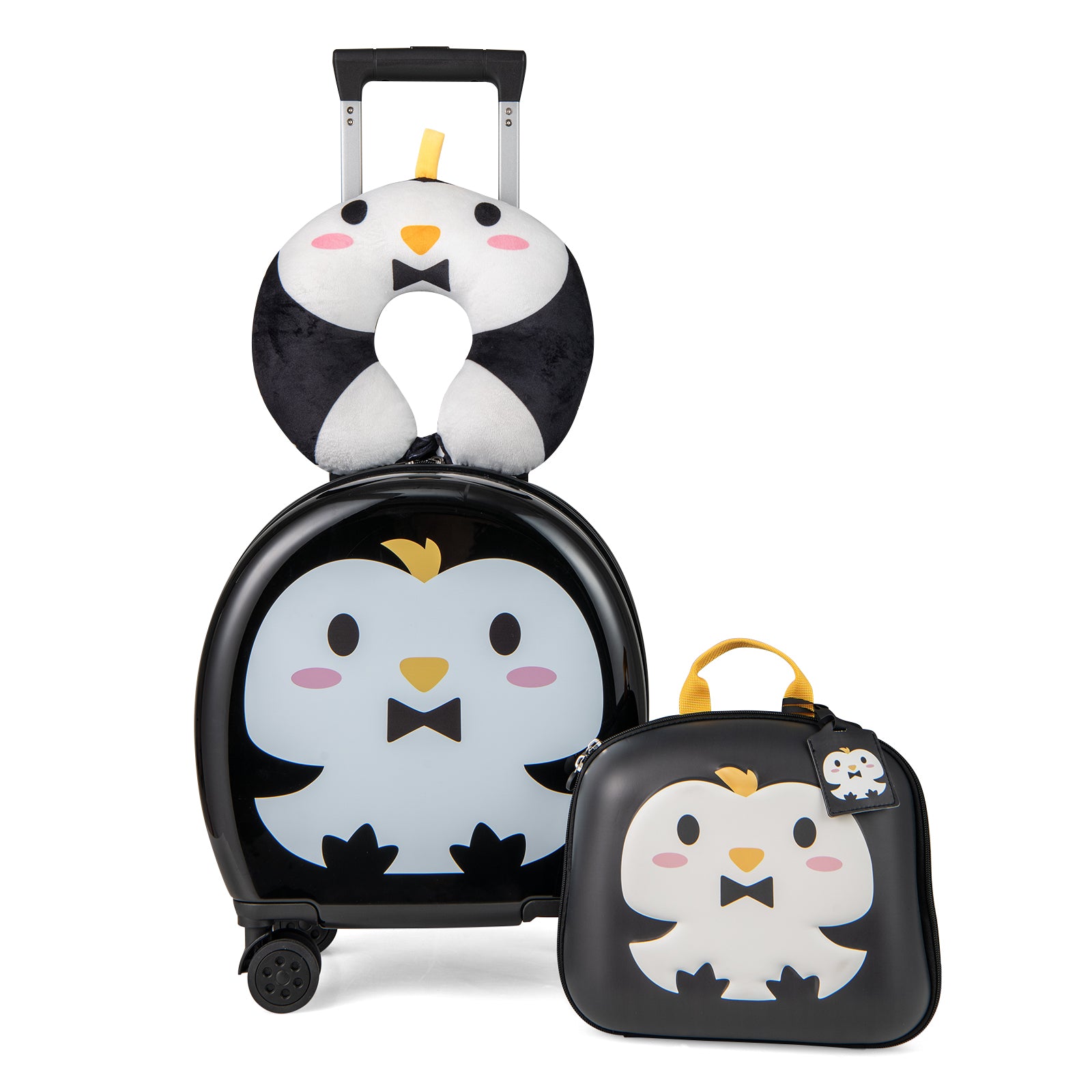 Kids Luggage Set with 14 Inches Carry-on Hardside Spinner Toddler Luggage and 10 Inches Backpack, Black Kids Luggage at Gallery Canada