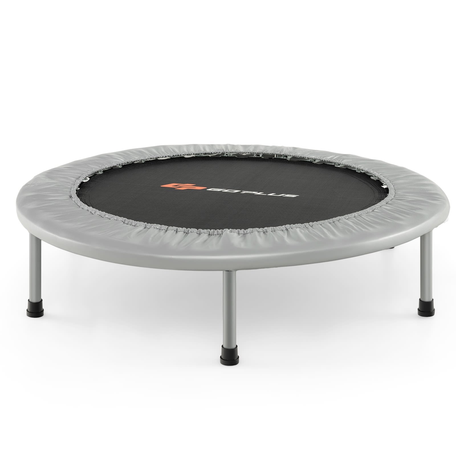 36 Inch Mini Folding Trampoline Portable Recreational Fitness Rebounder, Silver Trampolines Silver at Gallery Canada