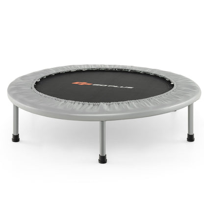 36 Inch Mini Folding Trampoline Portable Recreational Fitness Rebounder, Silver Trampolines Silver at Gallery Canada