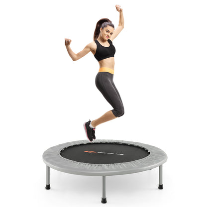 36 Inch Mini Folding Trampoline Portable Recreational Fitness Rebounder, Silver Trampolines at Gallery Canada