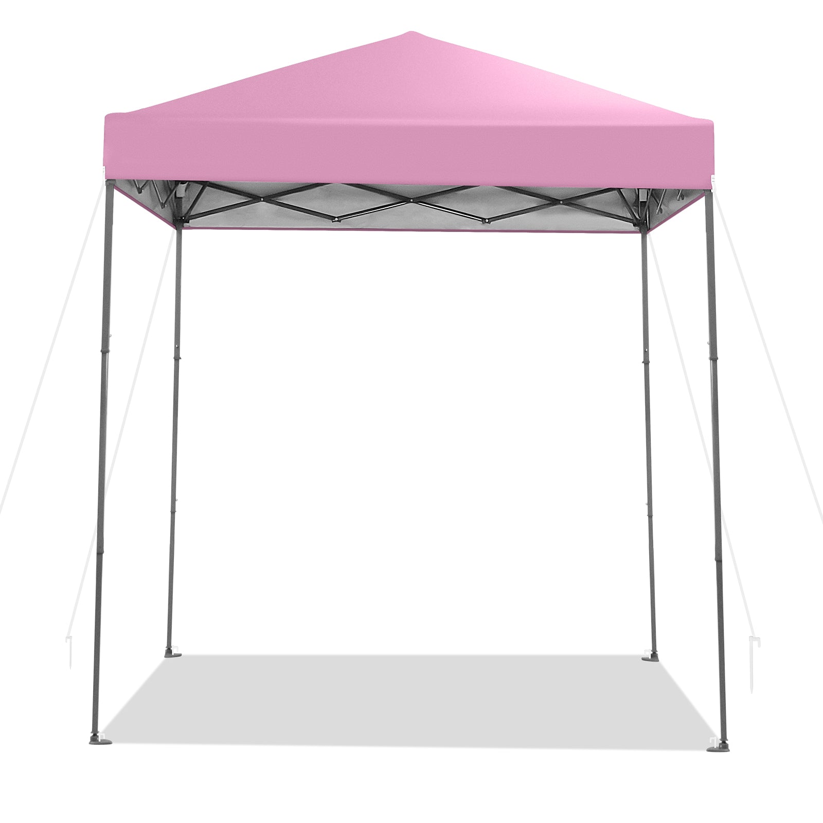 6.6 x 6.6 Feet Outdoor Pop-up Canopy Tent with UPF 50+ Sun Protection, Pink Canopies Pink at Gallery Canada