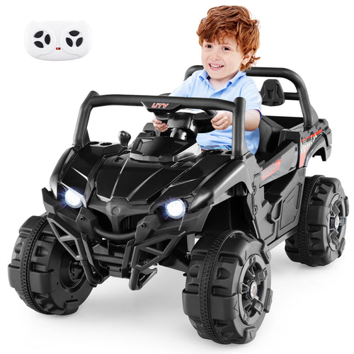 12V Battery Powered Electric Vehicle with Remote Control and 3 Speeds, Black