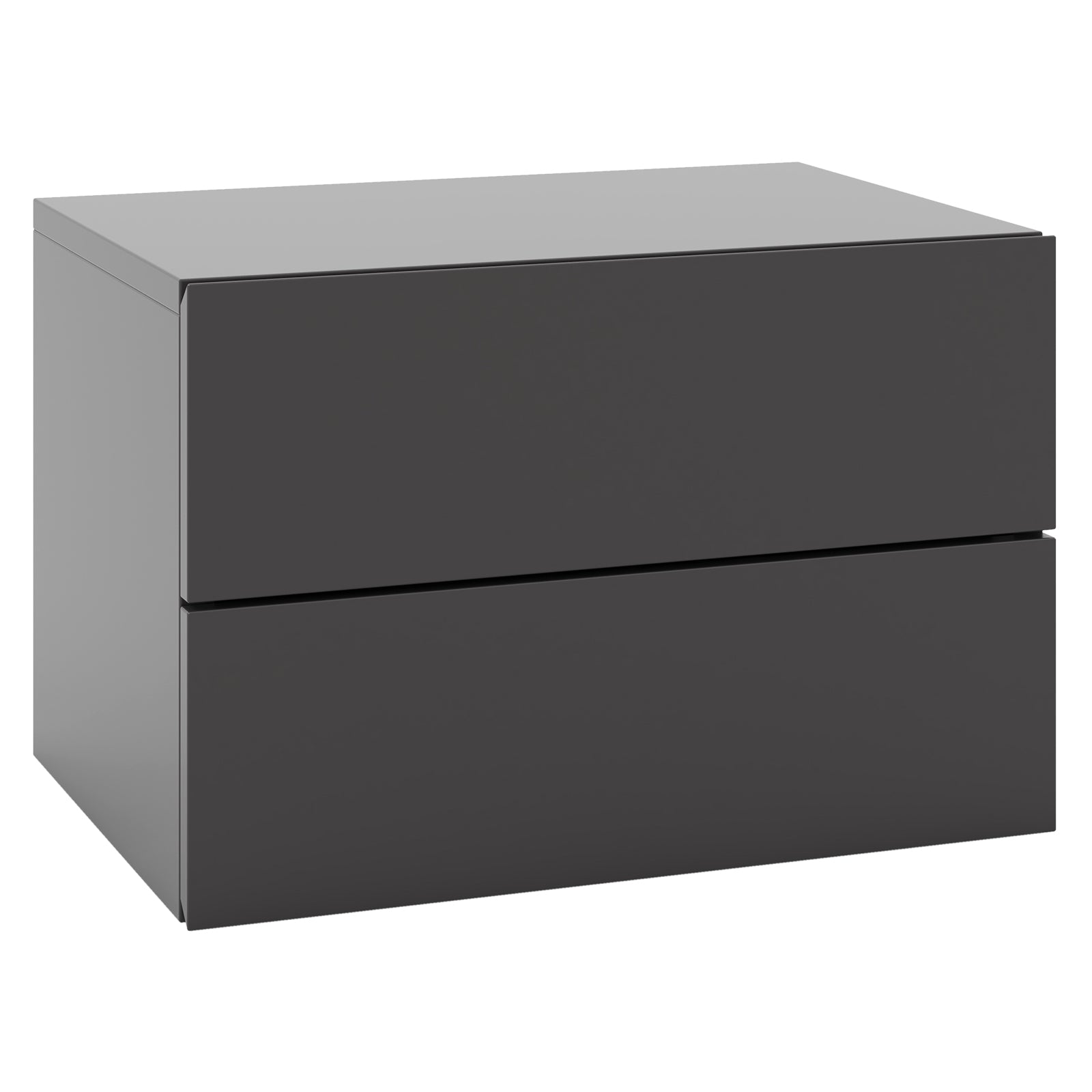 Floating Nightstand with Drawers and Storage Shelf, Gray Nightstands at Gallery Canada