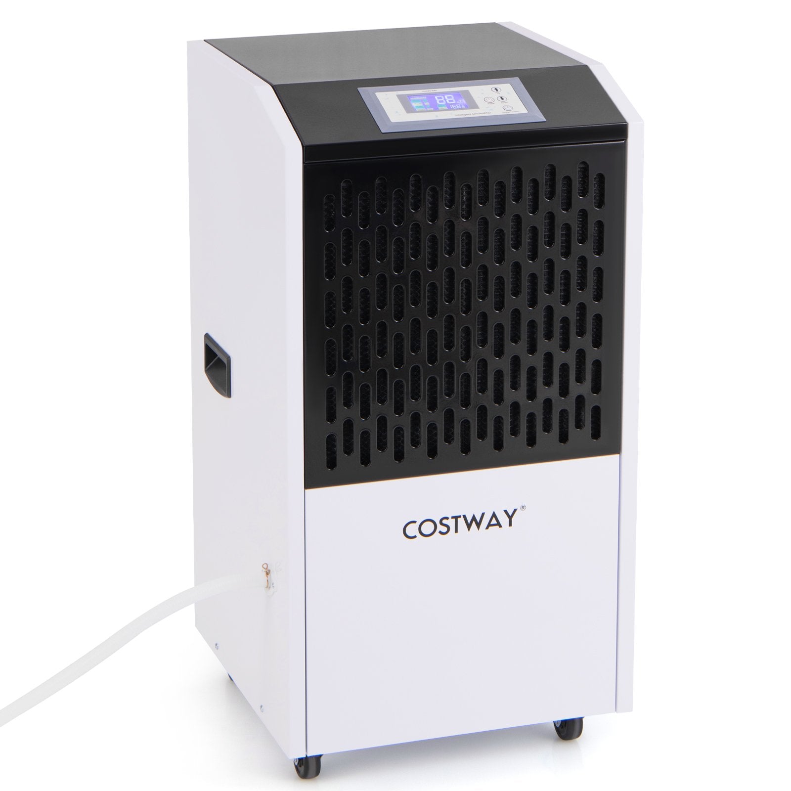 250 Pints Commercial Dehumidifier with Drain Hose Large Spaces up to 8500 Sq.Ft, White Dehumidifiers White at Gallery Canada