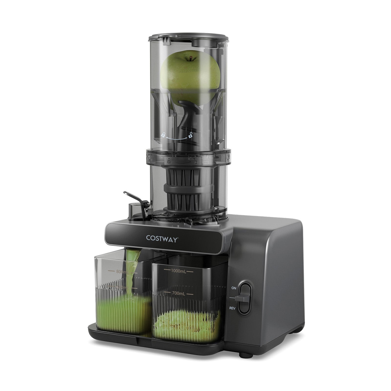 Cold Press Juicer with 5.3 Inches Feed Chute High Juice Yield and Reverse Function Kitchen Utensils at Gallery Canada