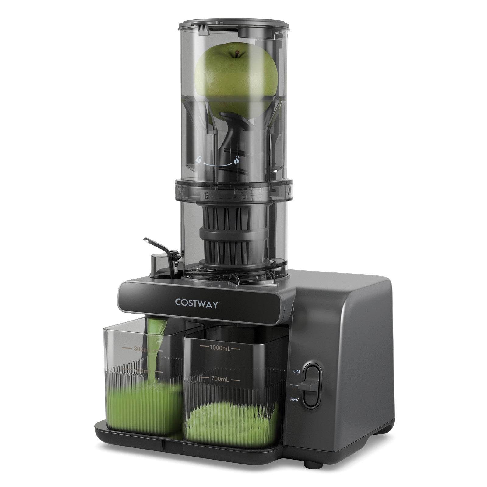 Cold Press Juicer with 5.3 Inches Feed Chute High Juice Yield and Reverse Function Kitchen Utensils at Gallery Canada