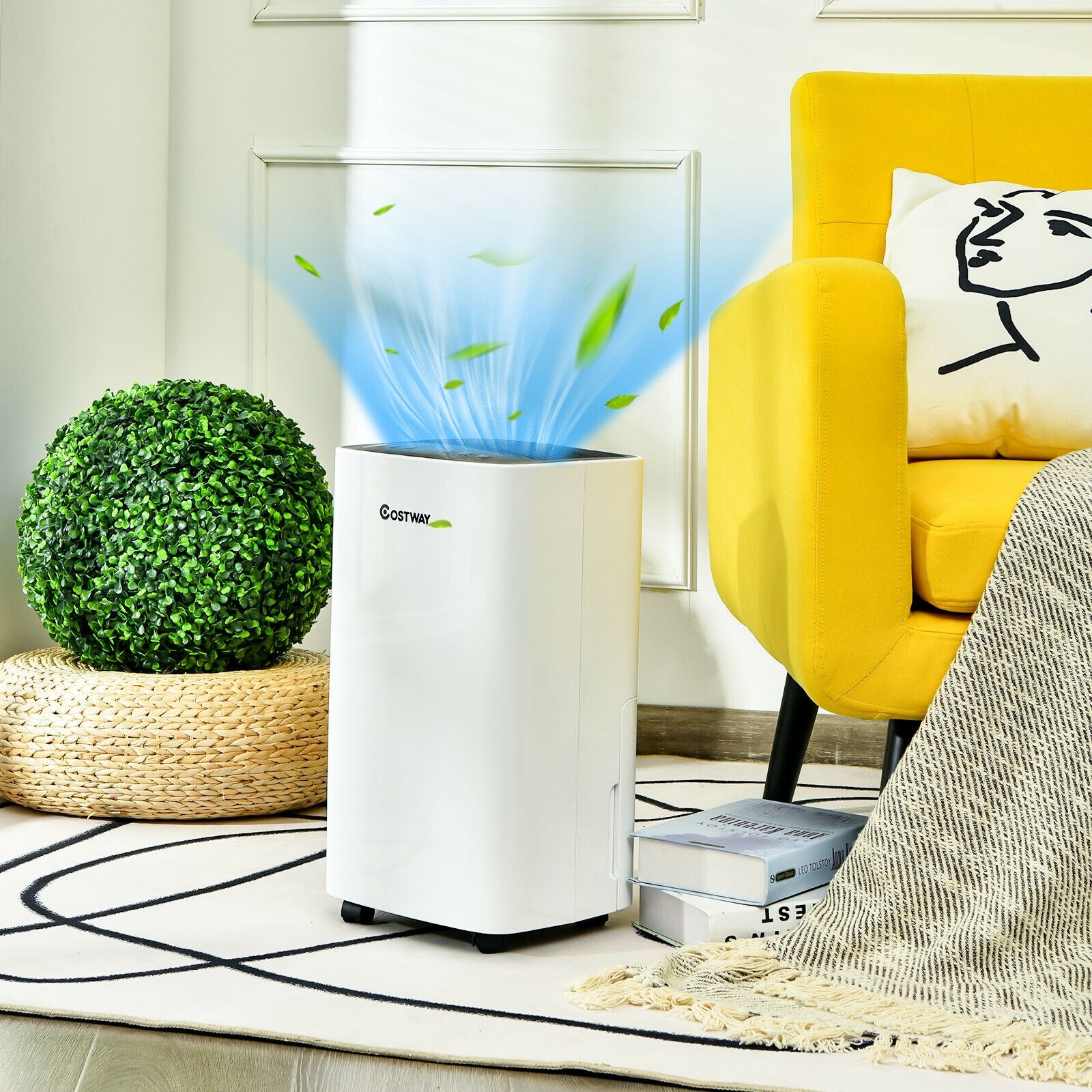 30 Pints 1500 Sq. ft Portable Dehumidifier For Medium To Large Spaces, White Dehumidifiers at Gallery Canada
