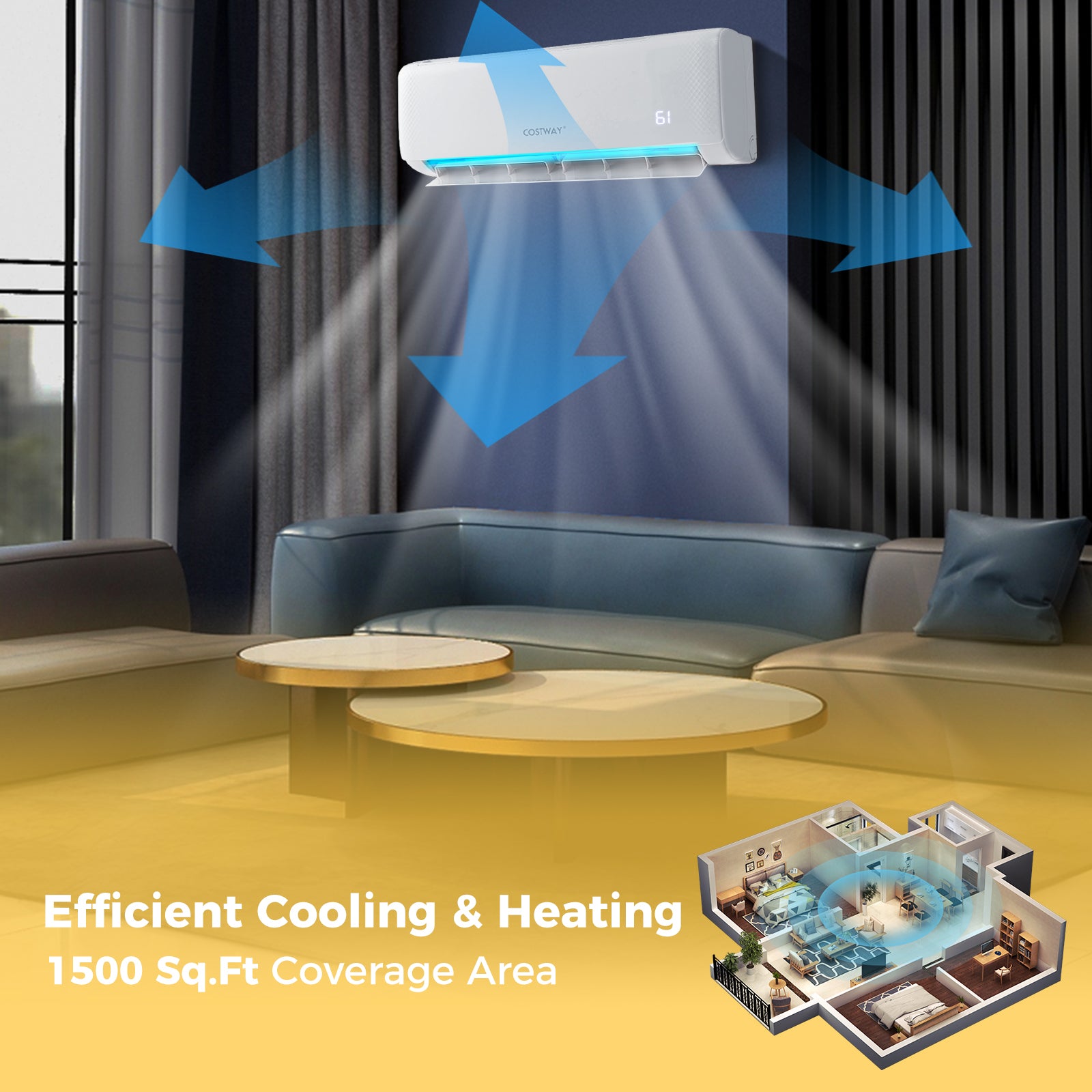 Airtural Series 24000 BTU 21 SEER2 Ductless Mini Split Air Conditioner Heater Energy Star Certified WiFi Enabled, White Mini Split Air Conditioners at Gallery Canada