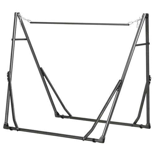 Portable Hammock Stand, 2-in-1 Hammock Net Stand and Hanging Space, Patio, Garden, Yard, Black