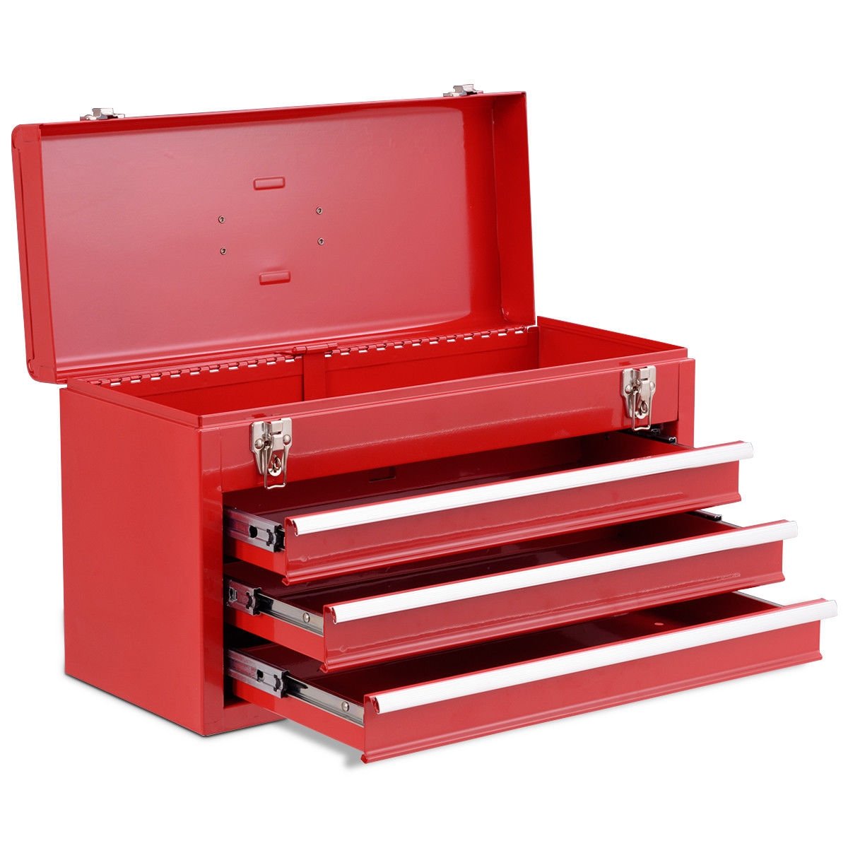 Portable Garage Mechanic Tool Cabinet Box with 3 Drawers, Red Tool Cabinets & Chests at Gallery Canada