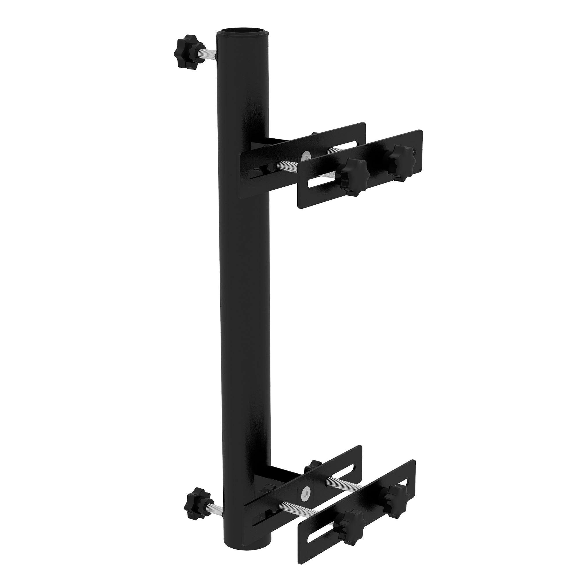 Patio Umbrella Holder Stand for Deck Railing, Umbrella Deck Mount Bracket with Adjustable Clamps, Black Umbrella Bases at Gallery Canada
