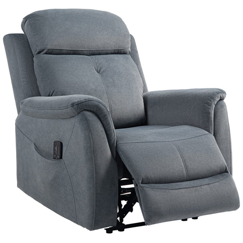 Manual Recliner Chair with Vibration Massage, Reclining Chair for Living Room with Side Pockets, Dark Grey