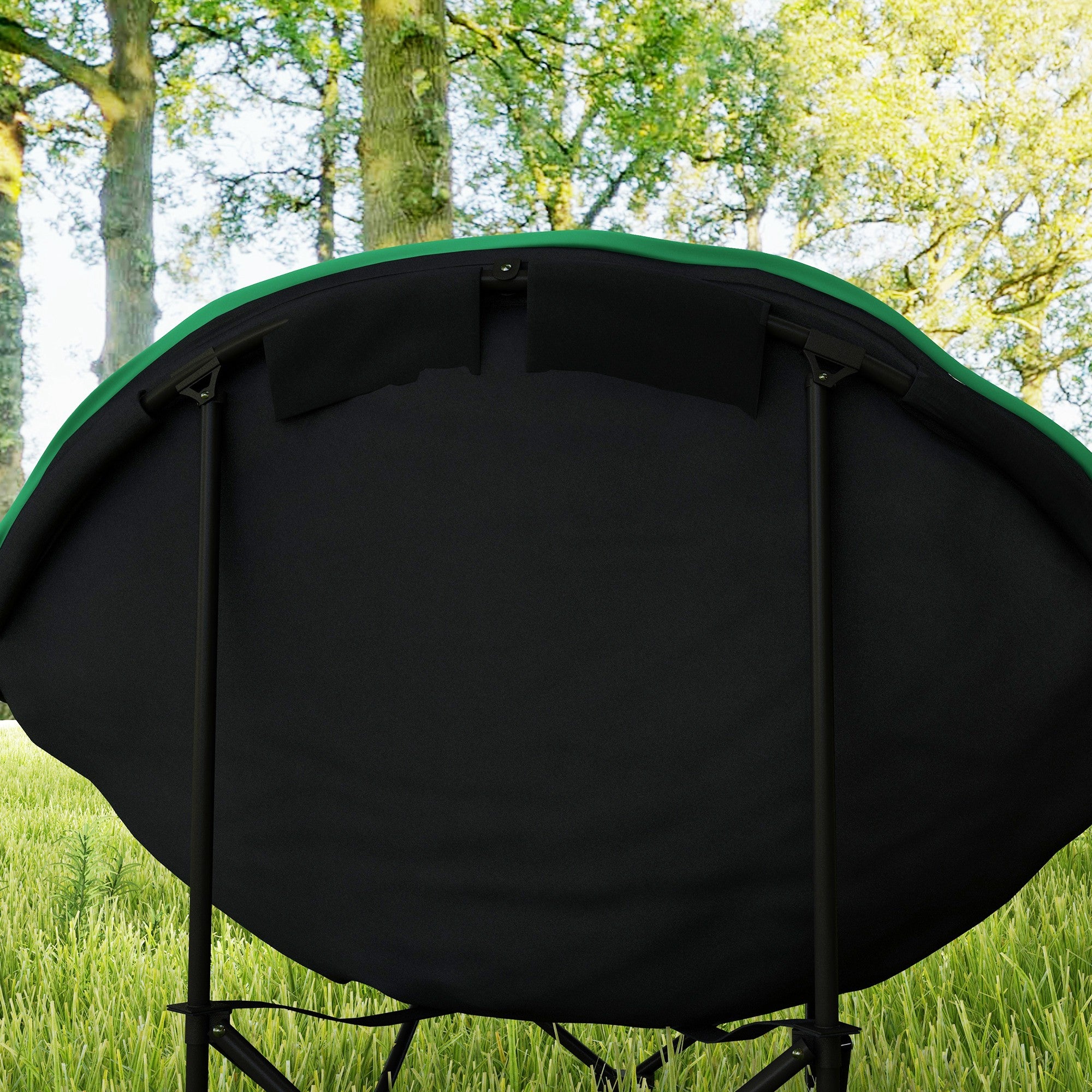 Foldable Camping Chair Padded Moon Saucer Chair with Carry Bag, Storage Pocket for Outdoor, Beach, Picnic, Hiking, Fishing, Travel Picnic Tables & Camping Chairs at Gallery Canada