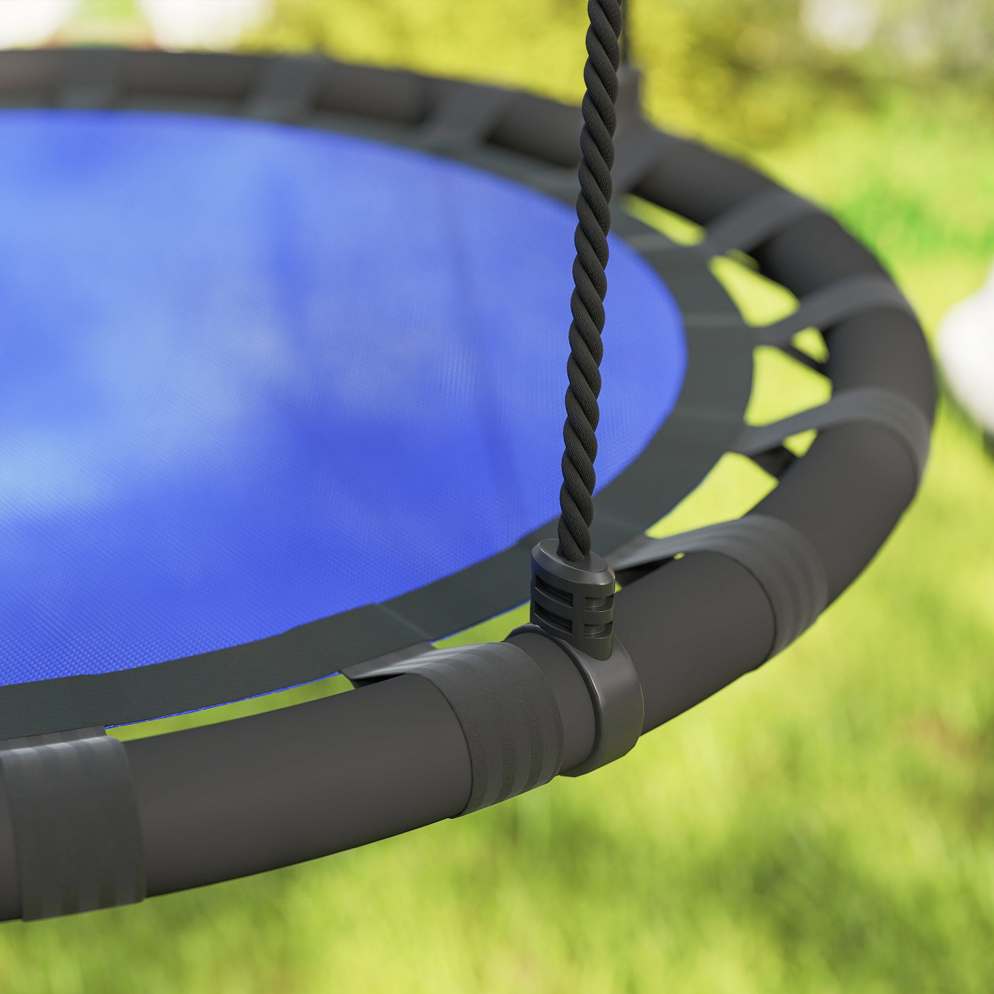 39 inch Saucer Tree Swing Set for Kids with Adjustable Hanging Ropes for Outdoor, Backyard, Navy Blue Gym Sets & Swings at Gallery Canada