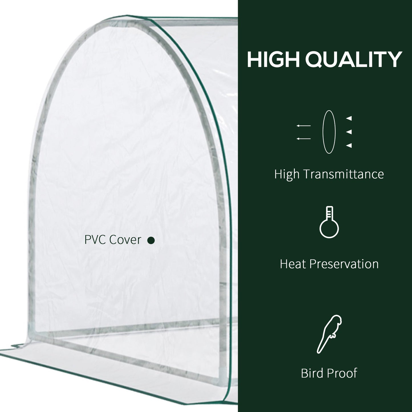 99" x 39" x 32" Mini Greenhouse Portable Hot House for Plants with Zippered Doors for Outdoor, Indoor, Garden, Clear Mini Greenhouses   at Gallery Canada