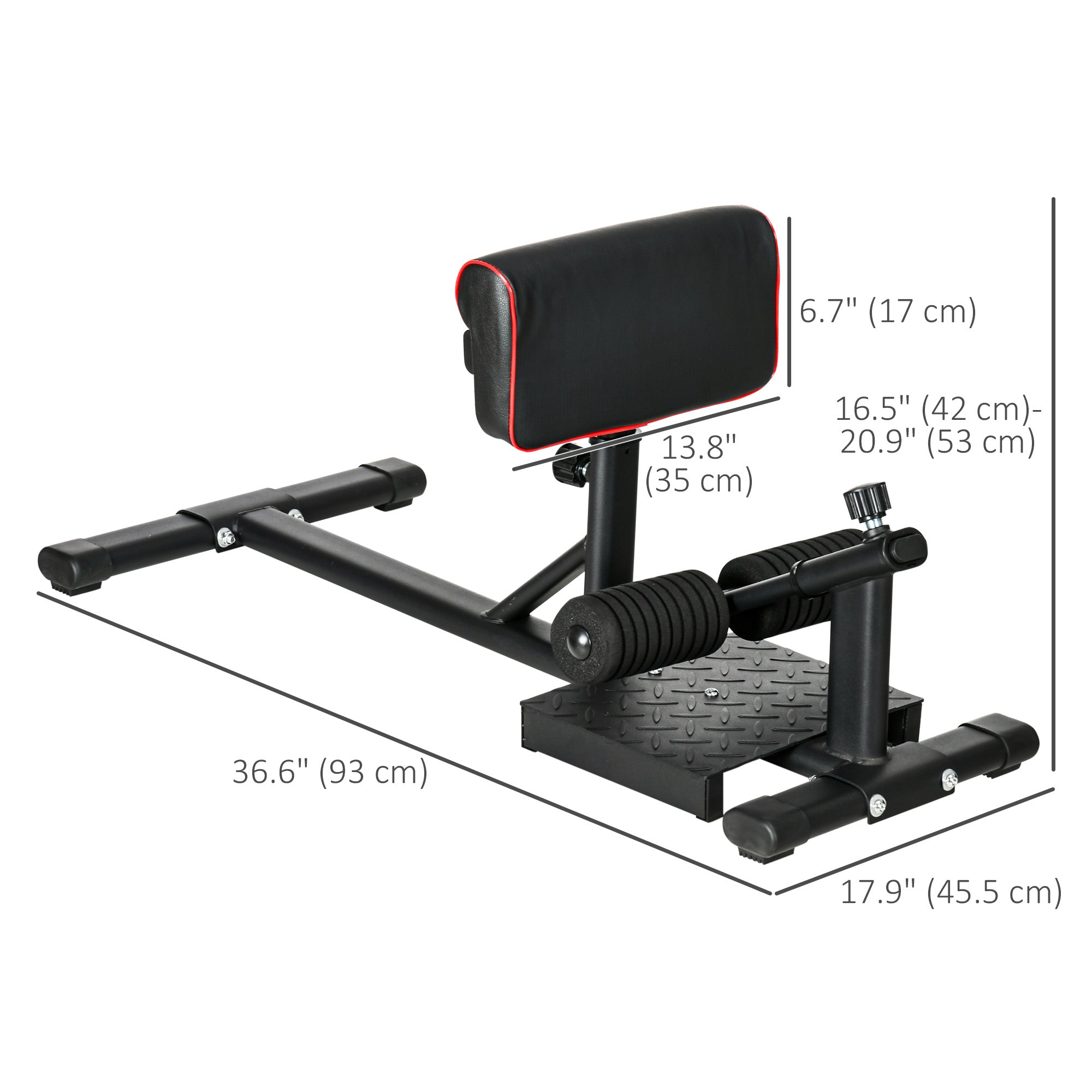 Sissy Squat Machine, Leg Workout Equipment with Adjustable Pad, Rollers and Non-slip Foot Plate for Home Gym Fitness Squat Machine at Gallery Canada