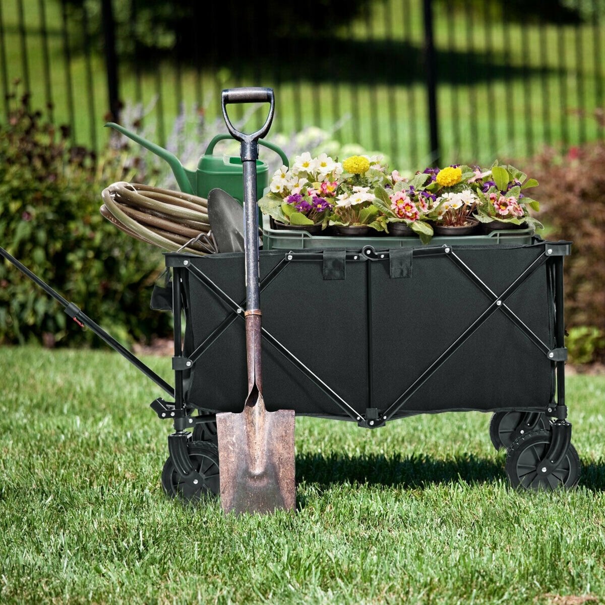 Outdoor Utility Garden Trolley Buggy , Black Garden Tools   at Gallery Canada