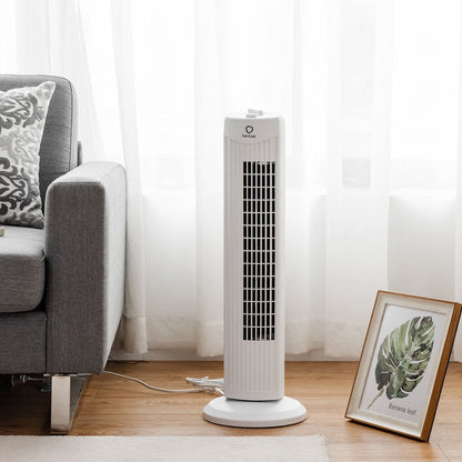 Fantask 35W 28 Inch Quiet Bladeless Oscillating Tower Fan, White Fans   at Gallery Canada