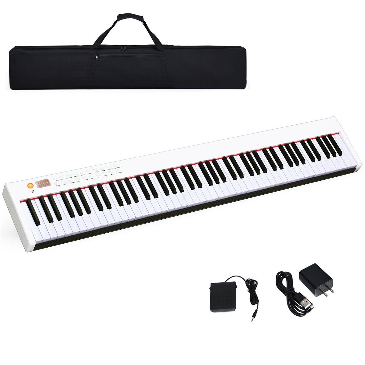 BX-II 88-key Portable Digital Piano with MP3, White Pianos & Keyboards at Gallery Canada