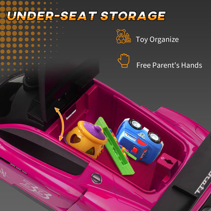 Licensed Maserati GT2 Baby Sliding Car with Storage, Music, Horn, Foot to Floor Toddler Car for 18-60 Months, Pink Push Cars for Toddlers   at Gallery Canada