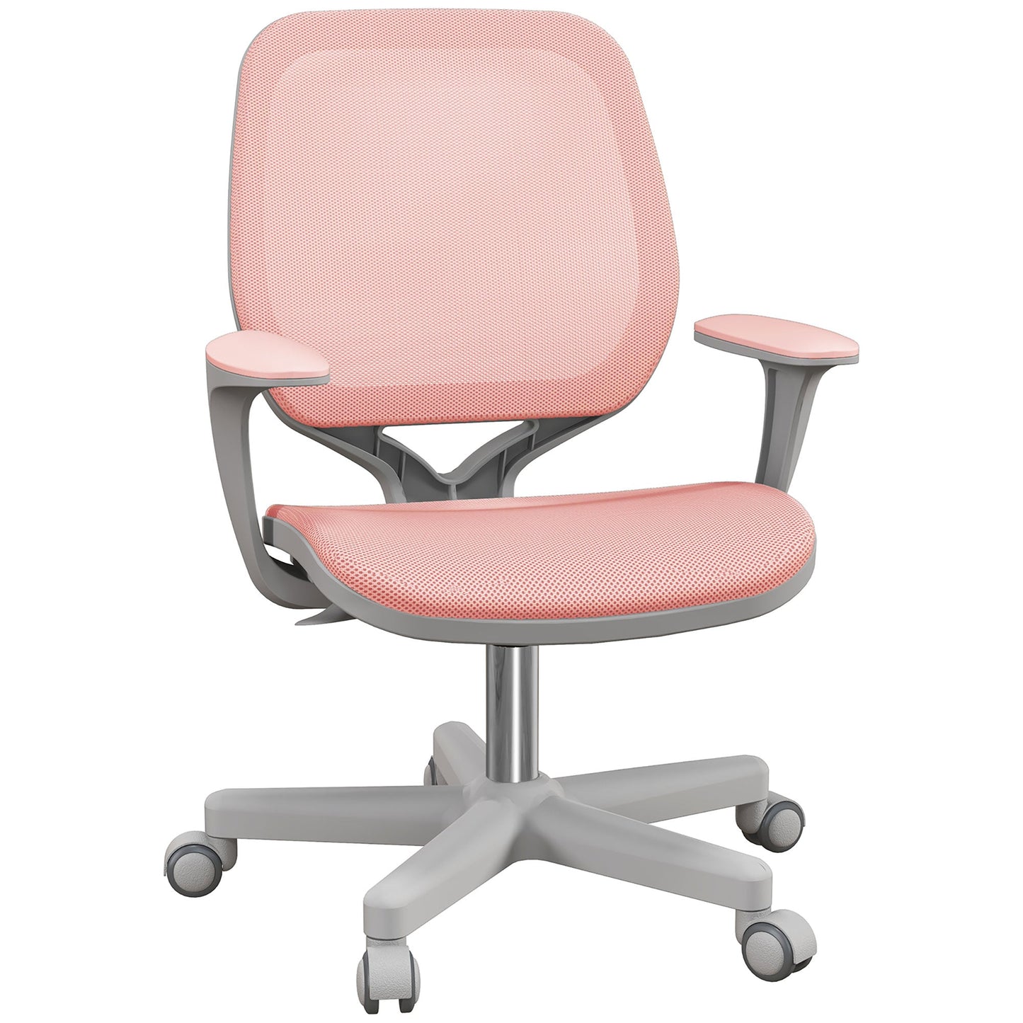 Office Chair, Small Computer Desk Chair with Mesh Back, Swivel Security Castors, Arm, Pink Task Chairs Pink  at Gallery Canada